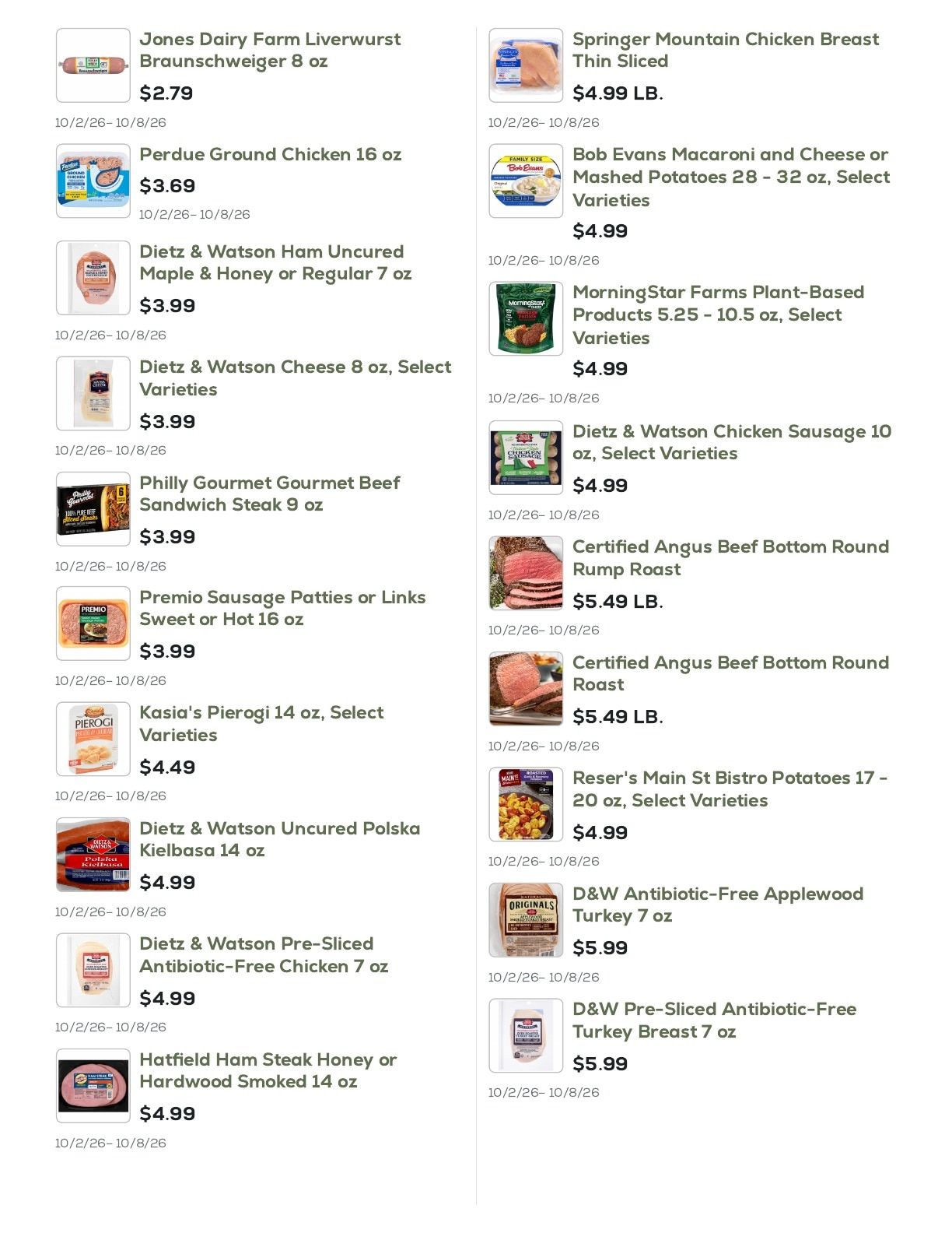 Geissler's Supermarket Weekly Ad October 2 - 8, 2026