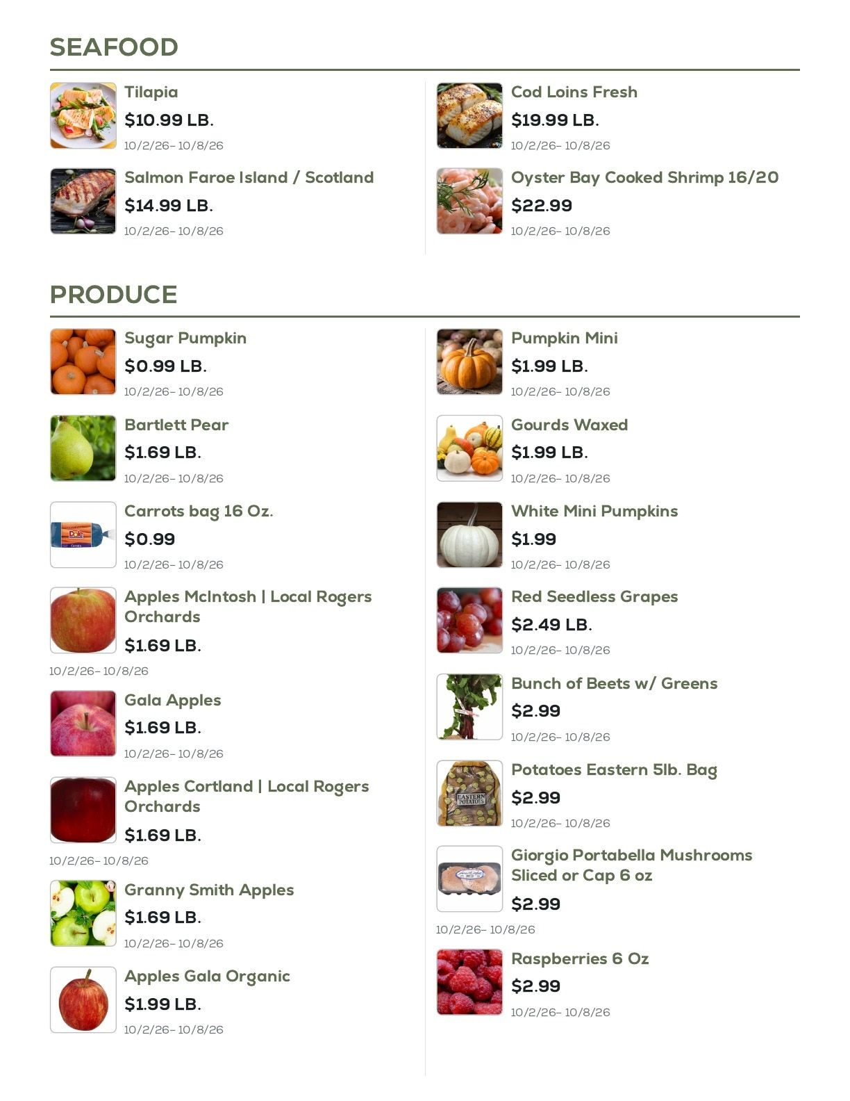 Geissler's Supermarket Weekly Ad October 2 - 8, 2026