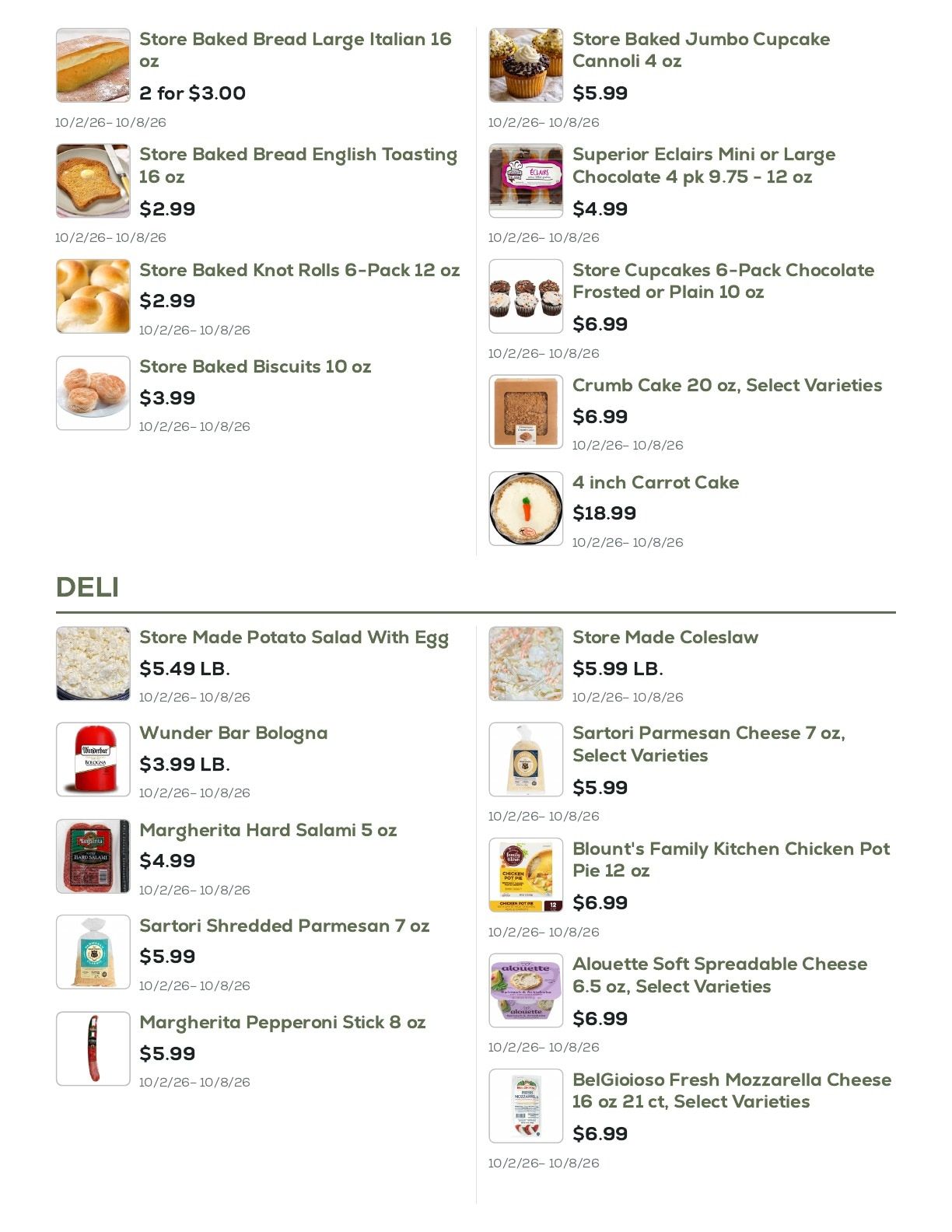 Geissler's Supermarket Weekly Ad October 2 - 8, 2026