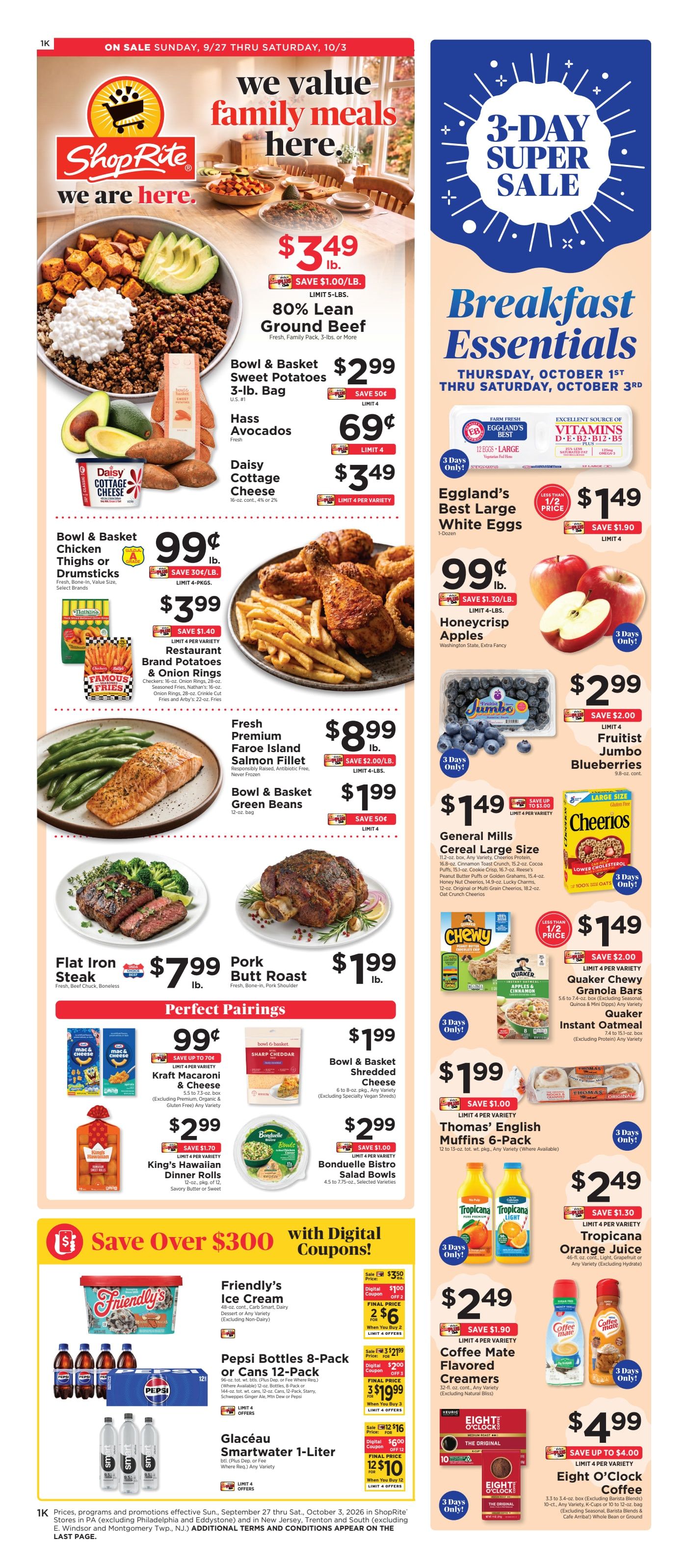 ShopRite (949 Beards Hill Rd, Aberdeen, MD) Weekly Ad October 2 - 8, 2026