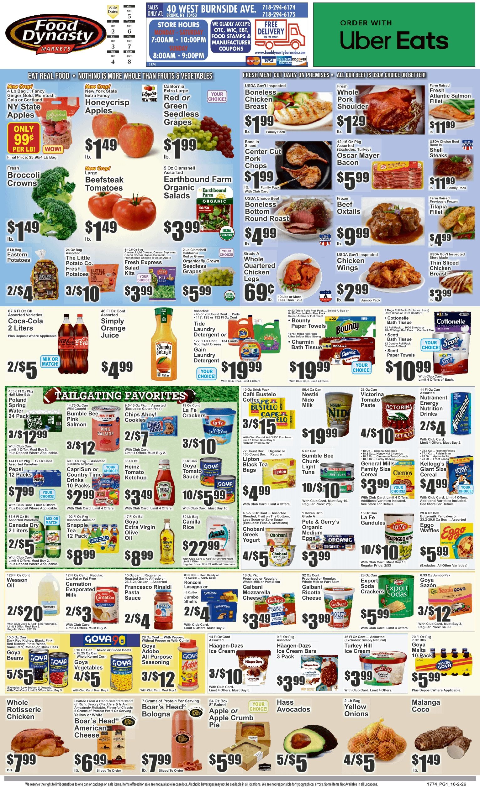 Food Dynasty (Bronx, NY) Key Food Weekly Ad October 2 - 8, 2026