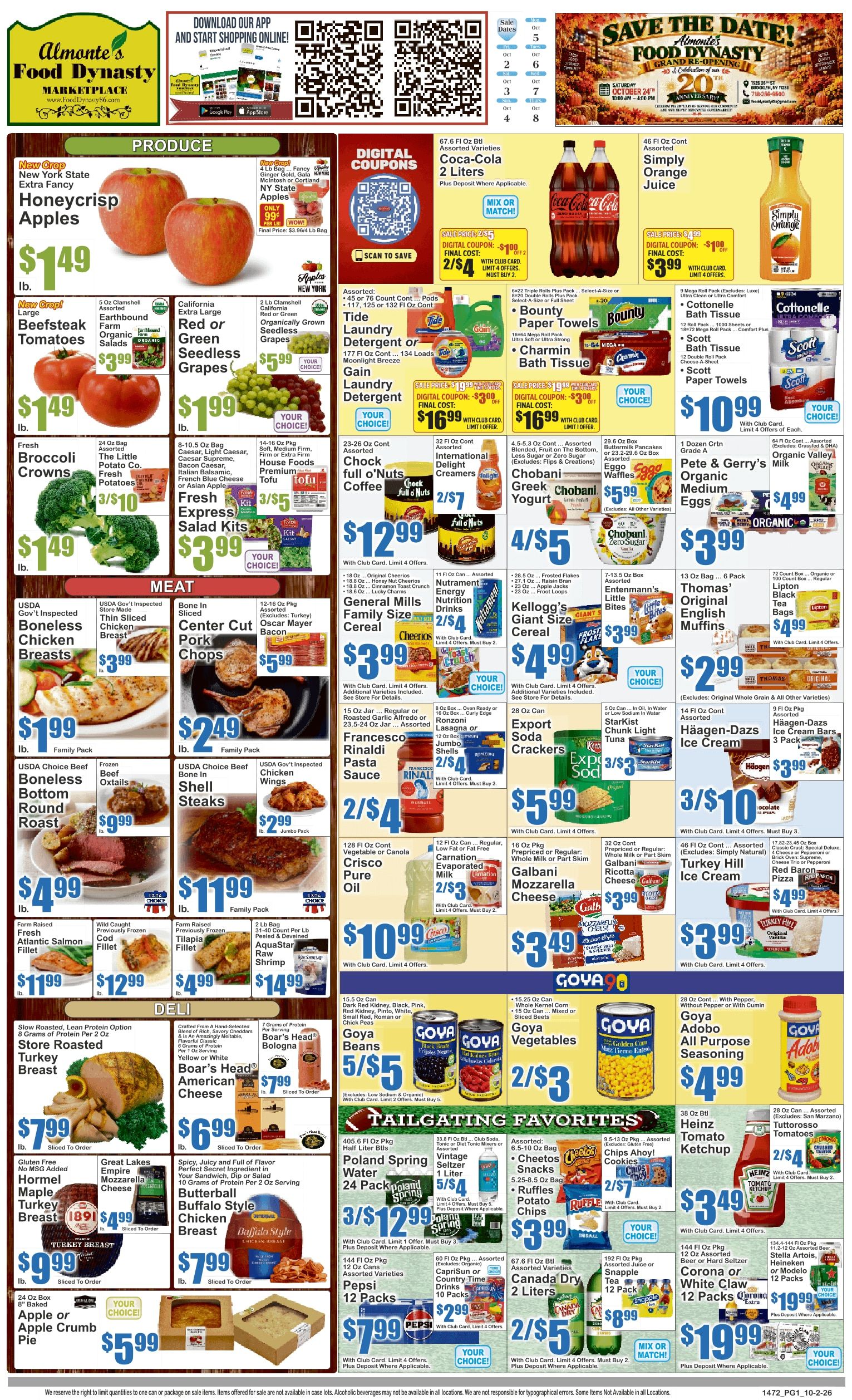 Food Dynasty (Brooklyn, NY) Key Food Weekly Ad October 2 - 8, 2026