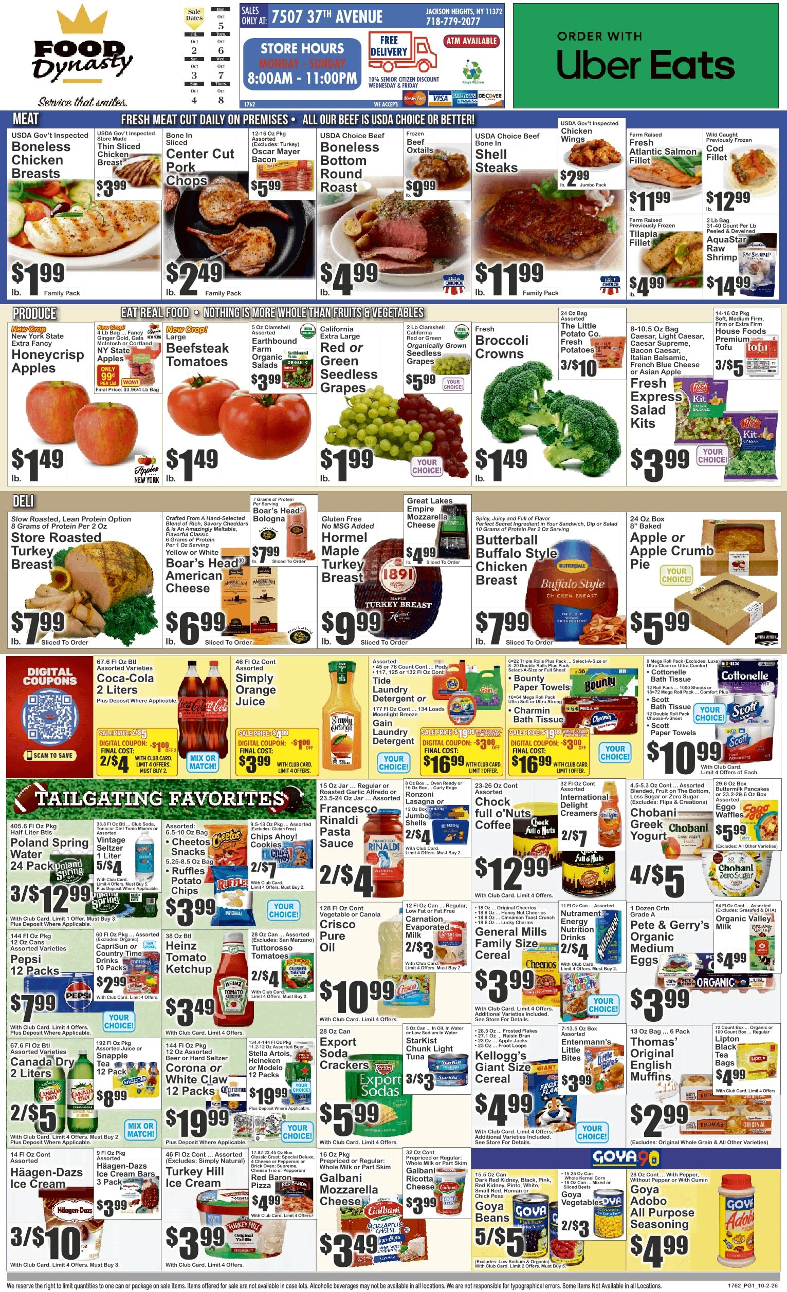 Food Dynasty (Jackson Heights, NY) Key Food Weekly Ad October 2 - 8, 2026