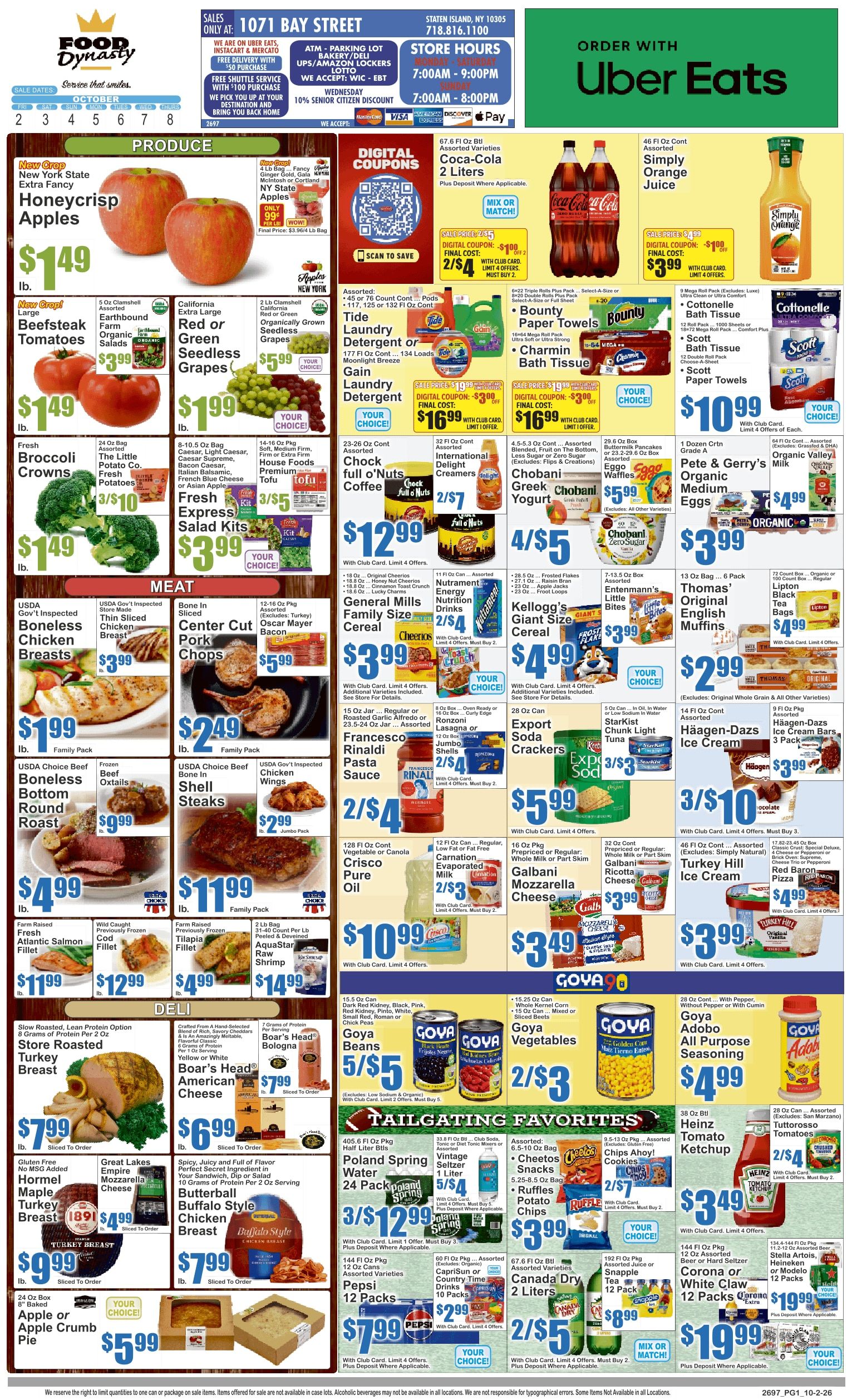 Food Dynasty (Staten Island, NY) Key Food Weekly Ad October 2 - 8, 2026