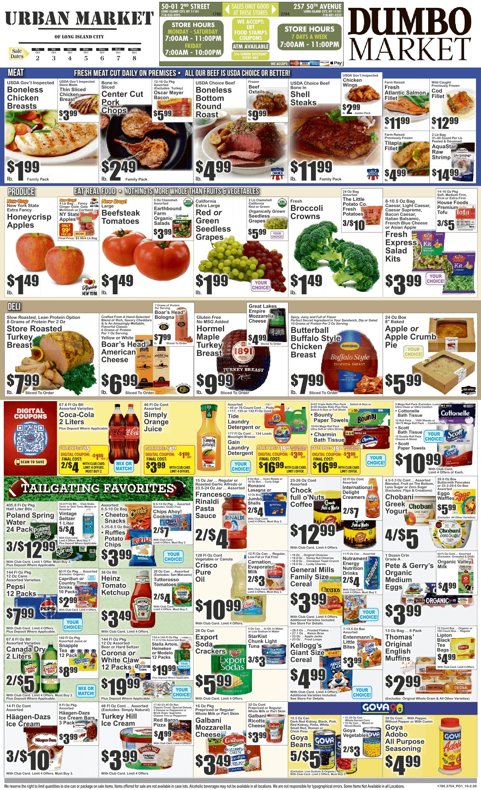Dumbo Market (Long Island City, NY) Key Food Weekly Ad October 2 - 8, 2026