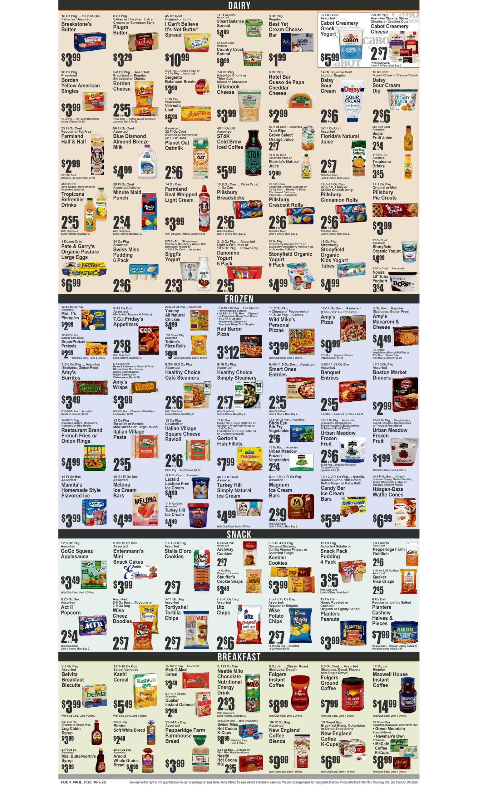 Dumbo Market Key Food Weekly Ad October 2 - 8, 2026