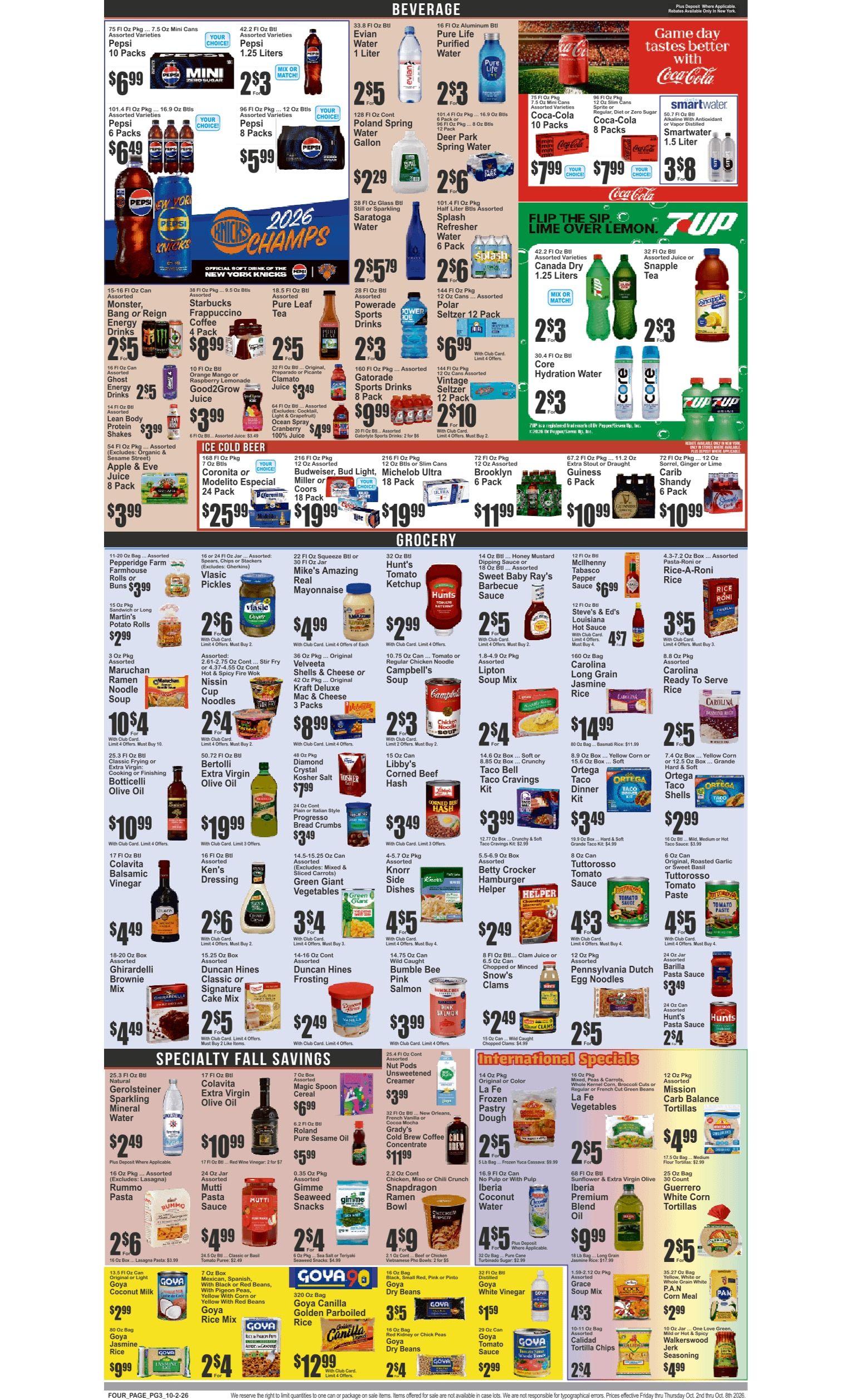 Dumbo Market Key Food Weekly Ad October 2 - 8, 2026