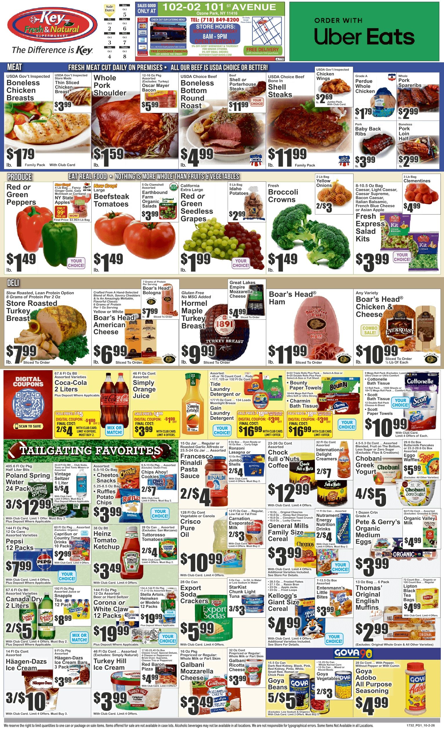 Key Fresh & Natural (102-02 101st Ave., Ozone Park, NY) Key Food Weekly Ad October 2 - 8, 2026