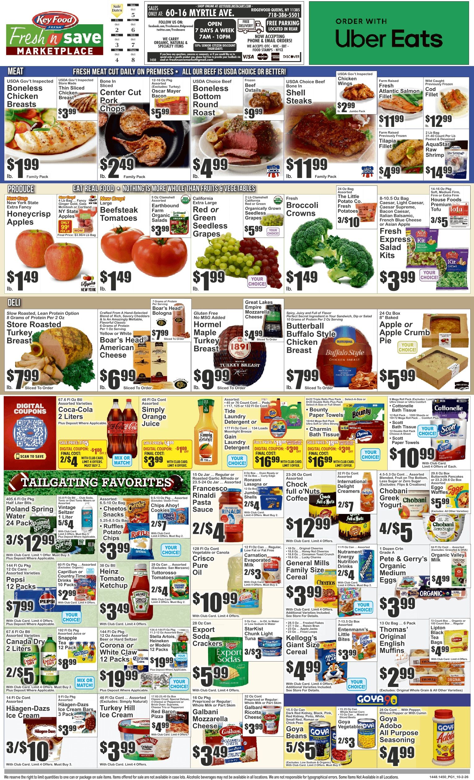 Fresh N Save Marketplace (Ridgewood, NY) Key Food Weekly Ad October 2 - 8, 2026