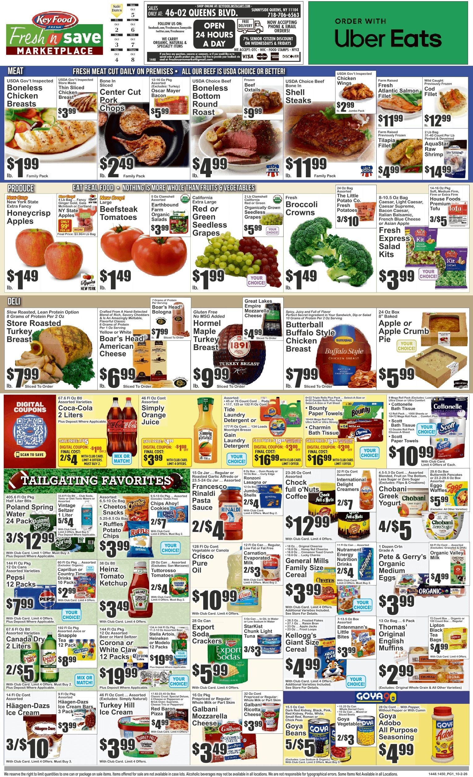 Fresh N Save Marketplace (Sunnyside, NY) Key Food Weekly Ad October 2 - 8, 2026