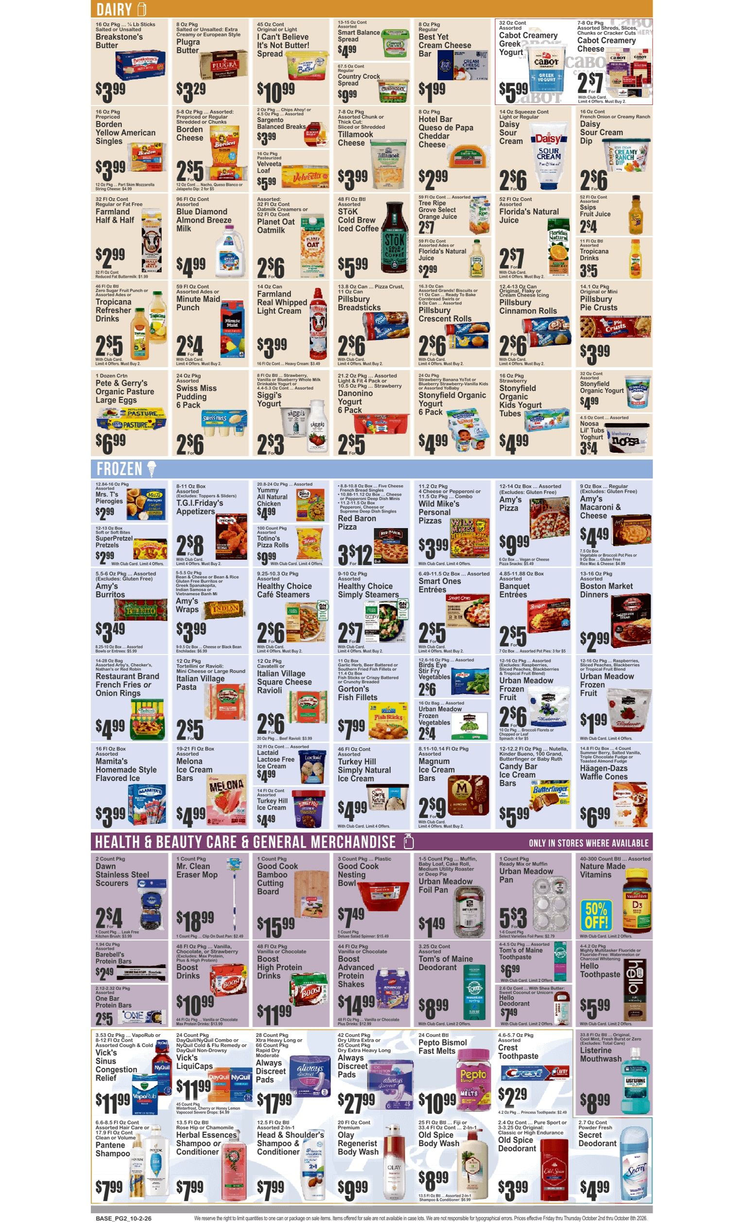 Food World Supermarket (Valley Stream, NY) Key Food Weekly Ad October 2 - 8, 2026