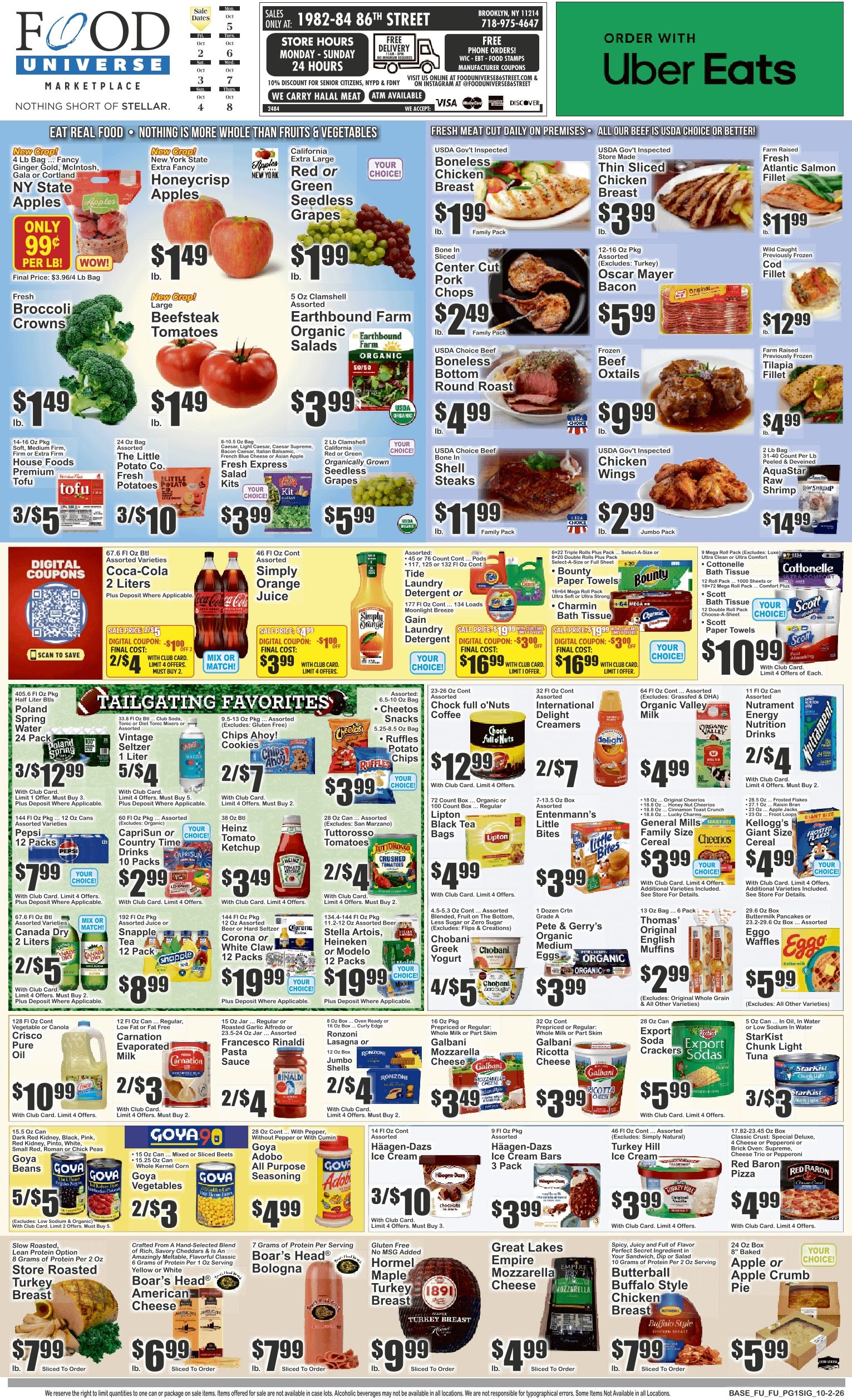 Food Universe (1982-84 86th Street, Brooklyn, NY) Weekly Ad October 2 - 8, 2026