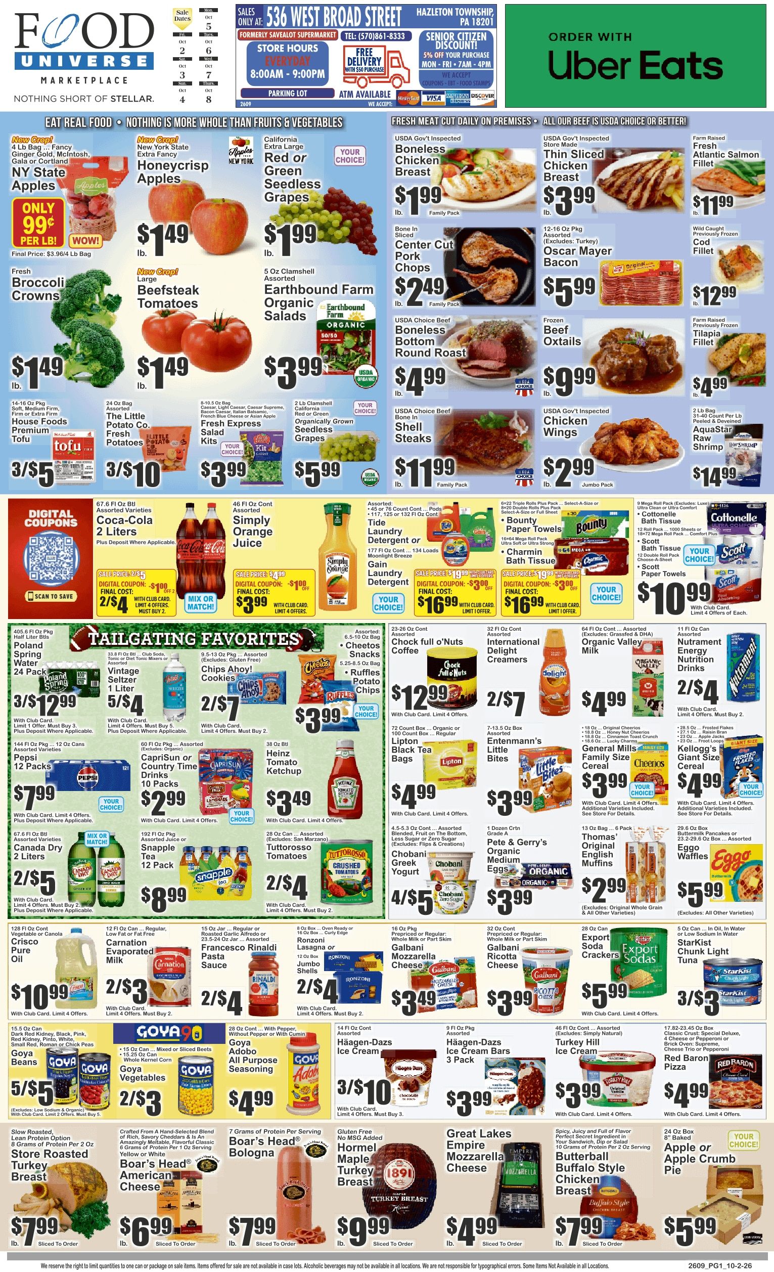 Food Universe (Hazleton, PA) Weekly Ad October 2 - 8, 2026