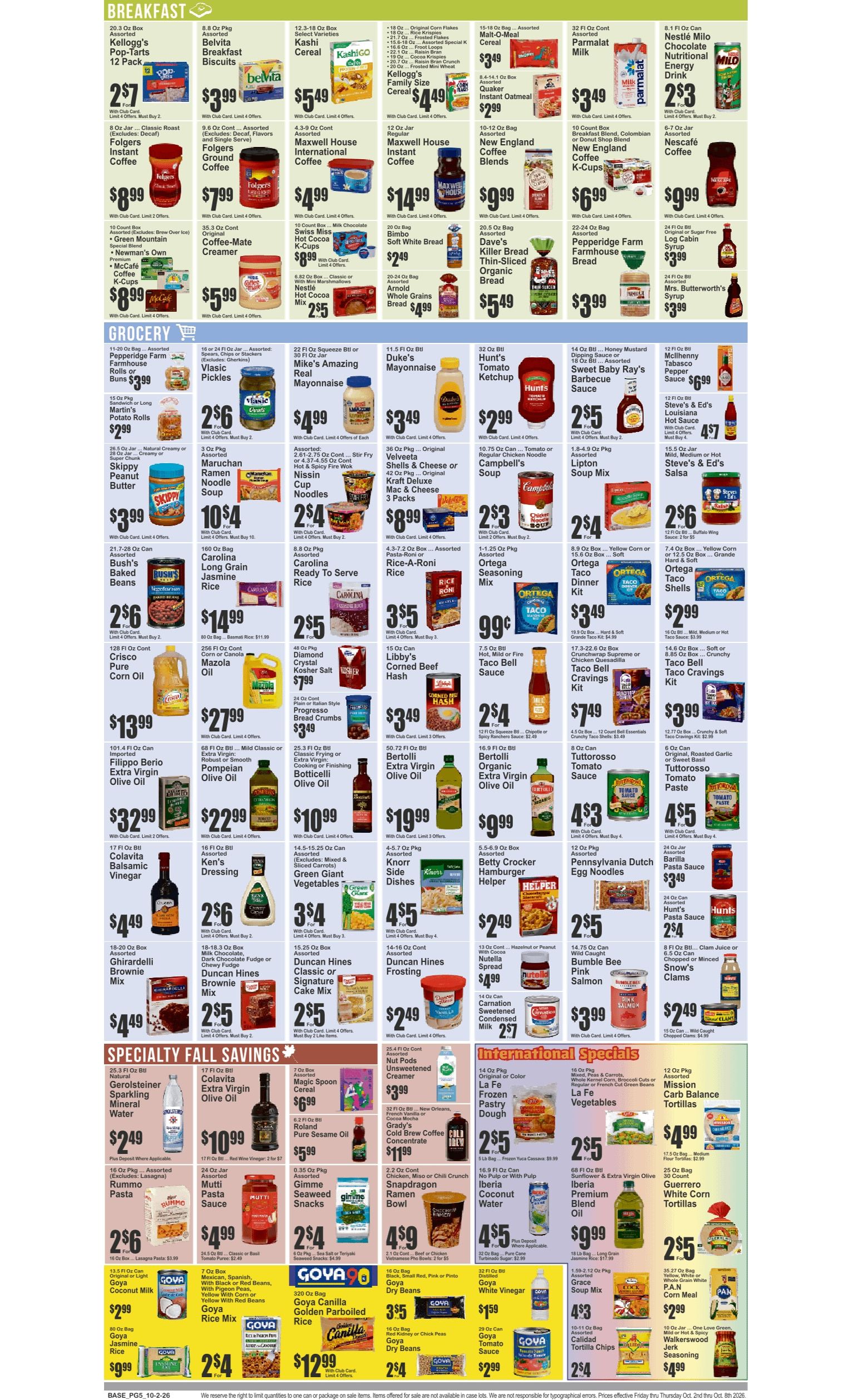 Food Universe (Hazleton, PA) Weekly Ad October 2 - 8, 2026