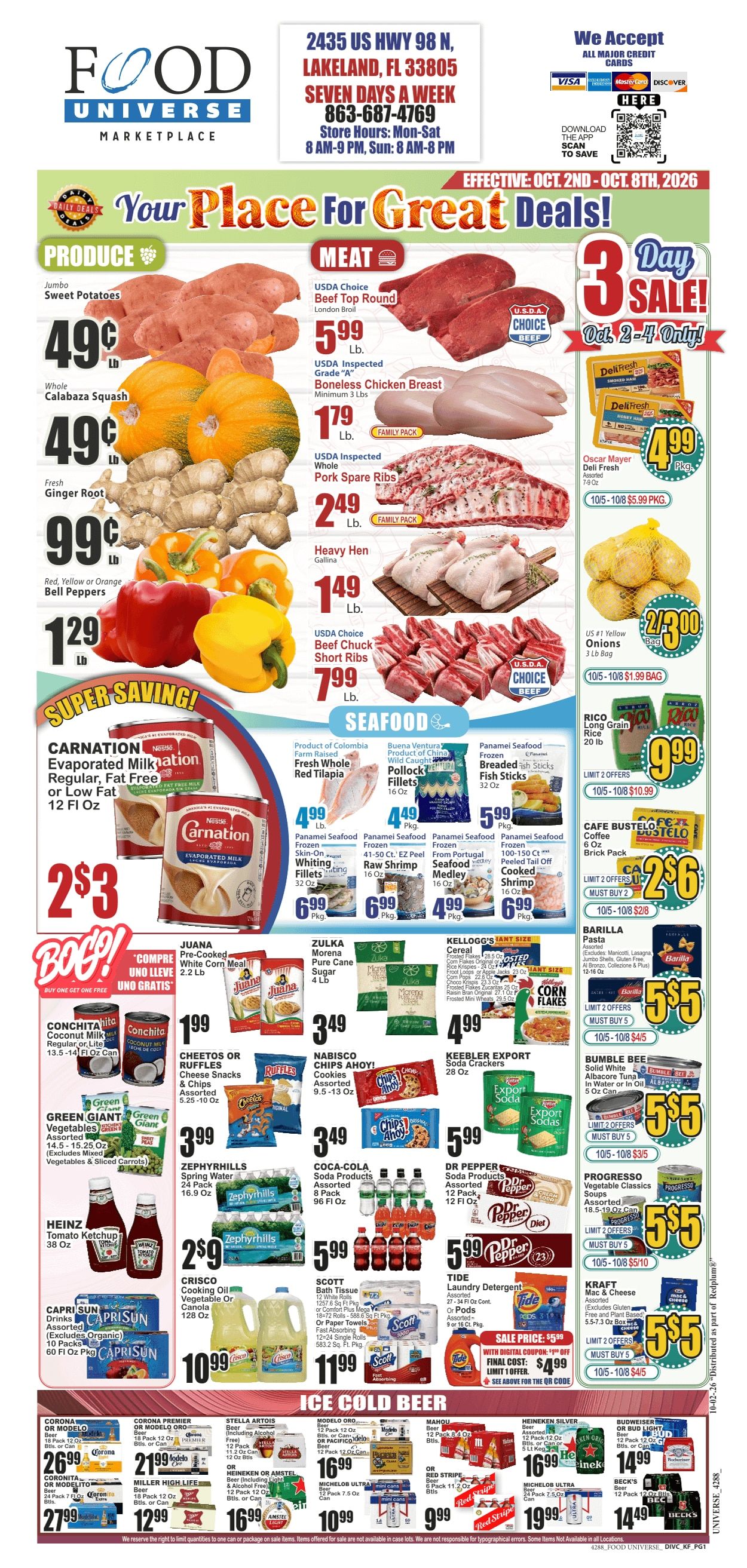 Food Universe (Lakeland, FL) Weekly Ad October 2 - 8, 2026