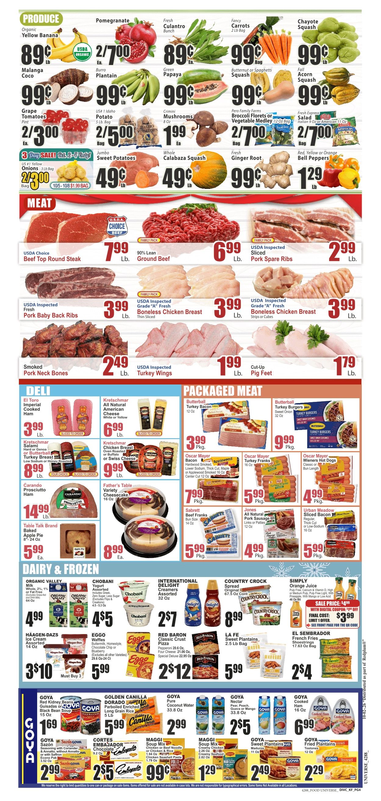 Food Universe (Lakeland, FL) Weekly Ad October 2 - 8, 2026