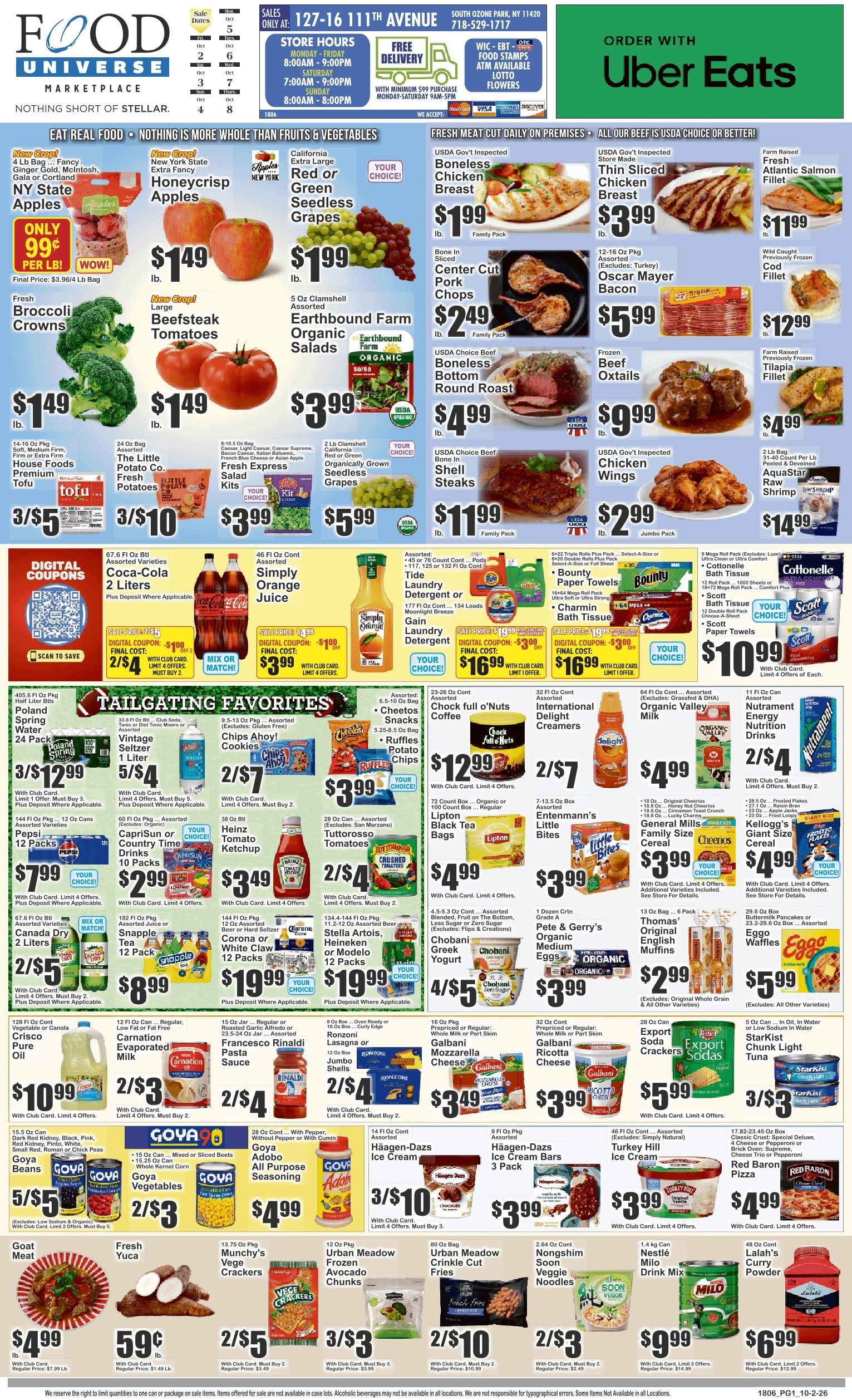 Food Universe (South Ozone Park, NY) Weekly Ad October 2 - 8, 2026