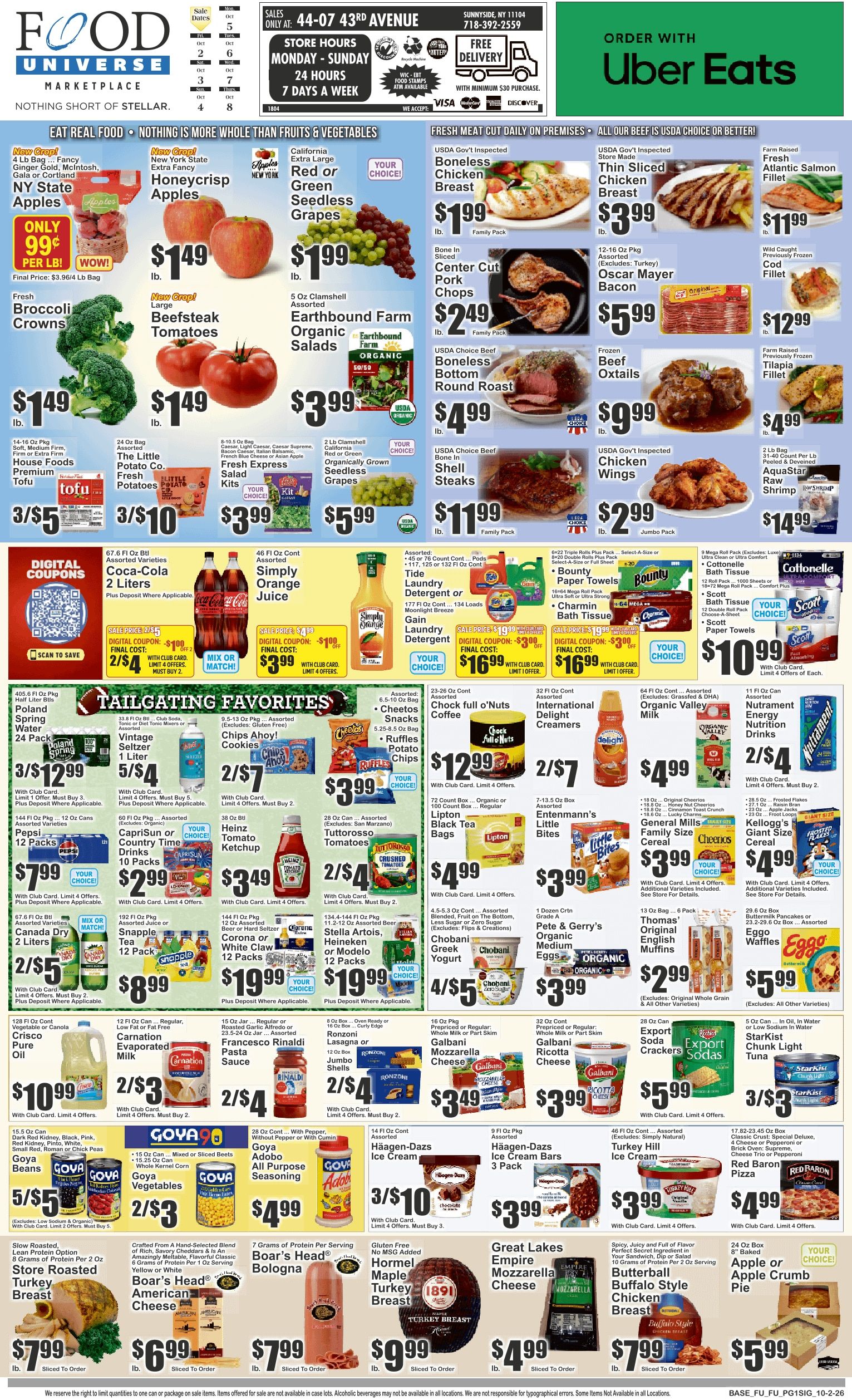 Food Universe (Sunnyside, NY) Weekly Ad October 2 - 8, 2026