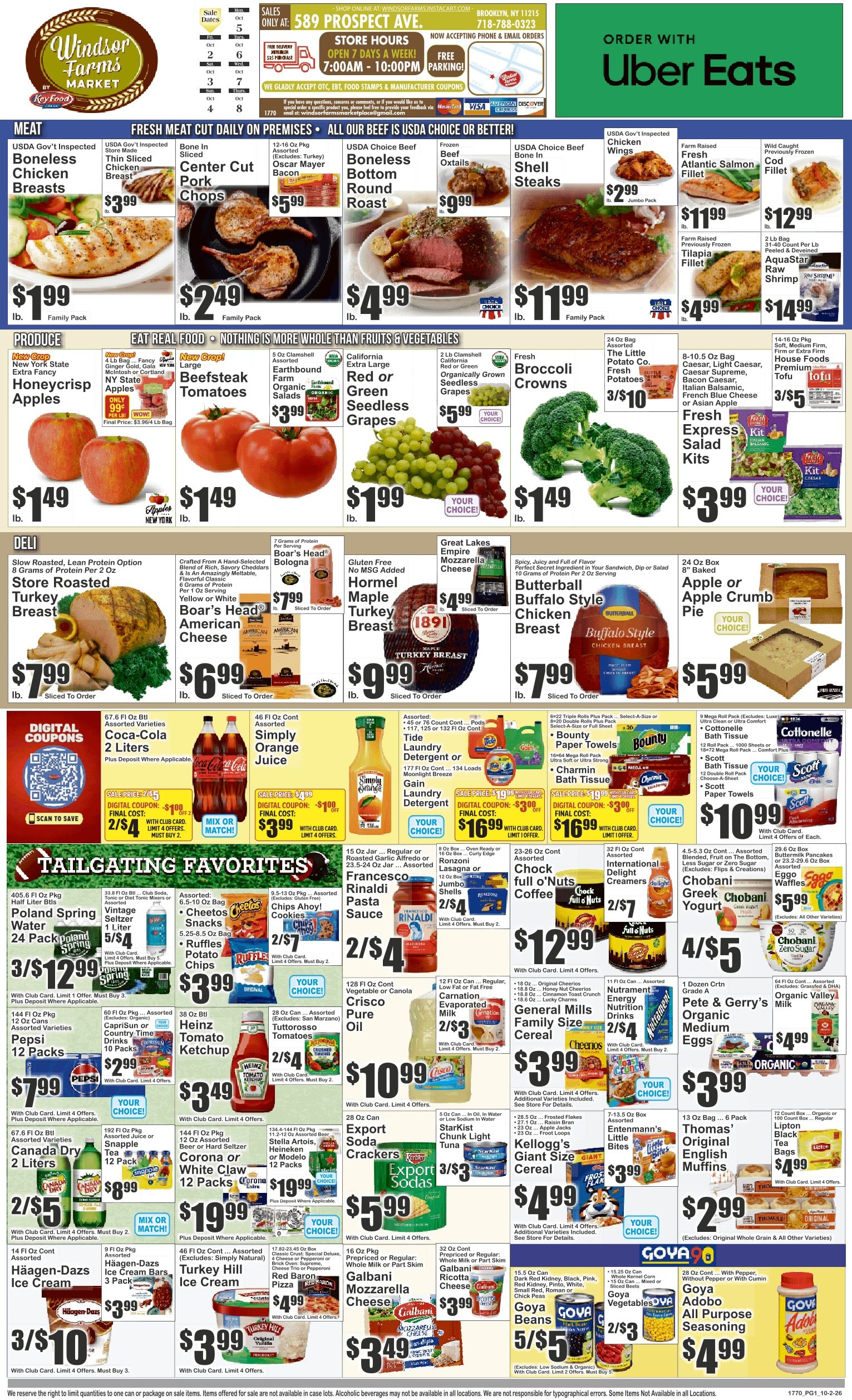 Windsor Farms Market (589 Prospect Ave., Brooklyn, NY) Key Food Weekly Ad October 2 - 8, 2026