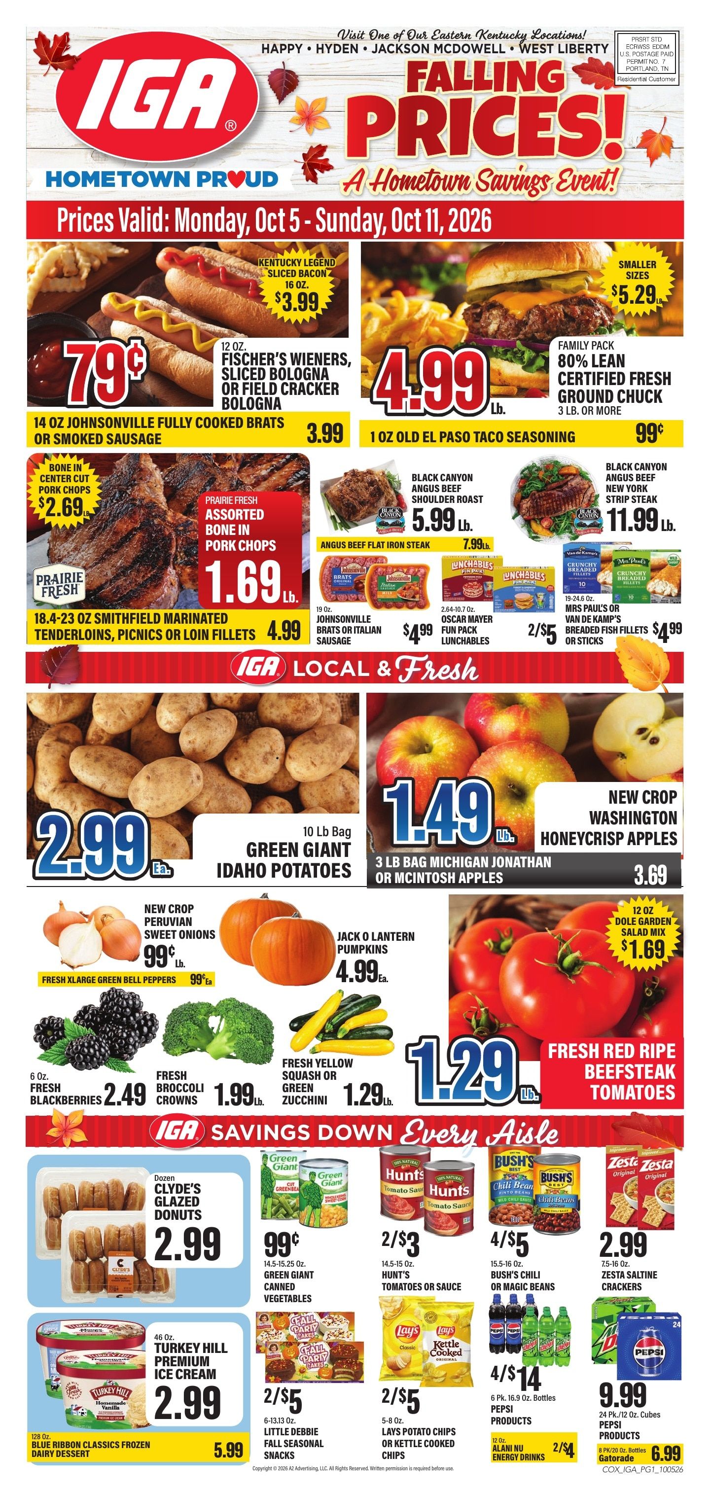 Cox Foods IGA Weekly Ad October 5 - 11, 2026