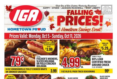 Cox Foods IGA Weekly Ad October 5 - 11, 2026