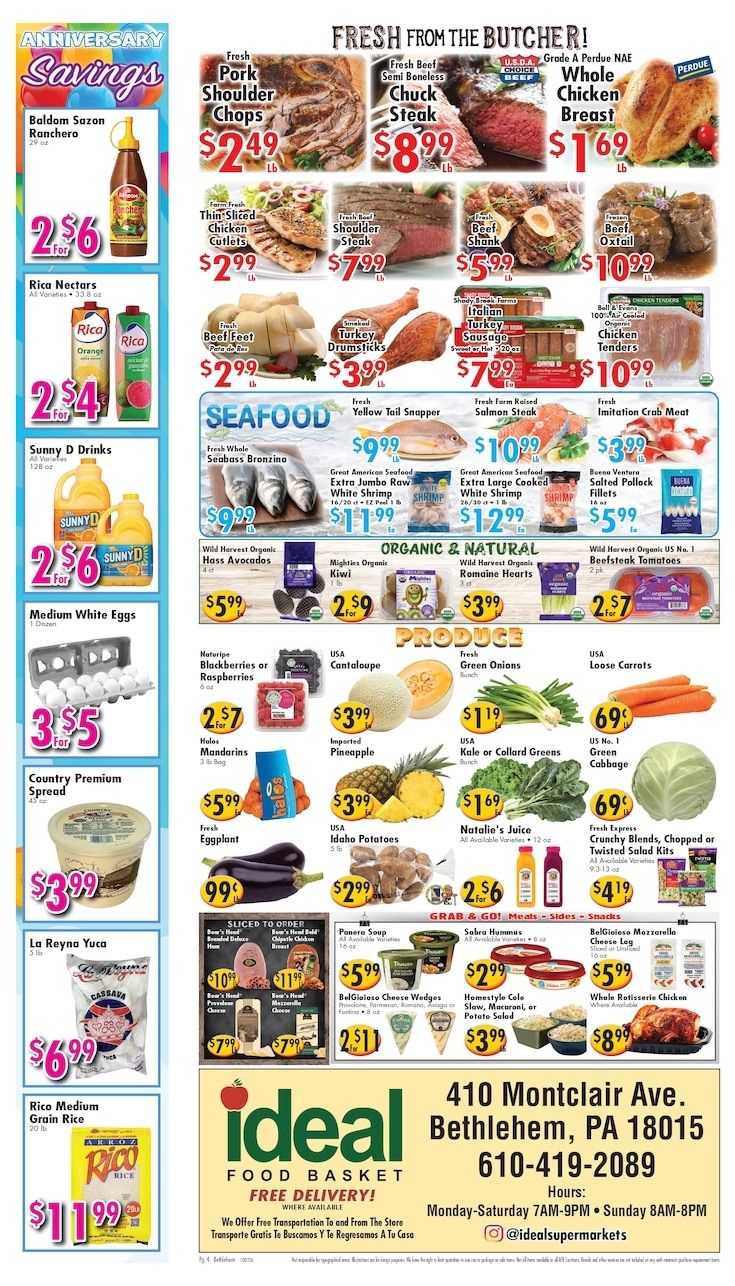 Ideal Food Basket (Bethlehem, PA) Weekly Ad October 2 - 8, 2026