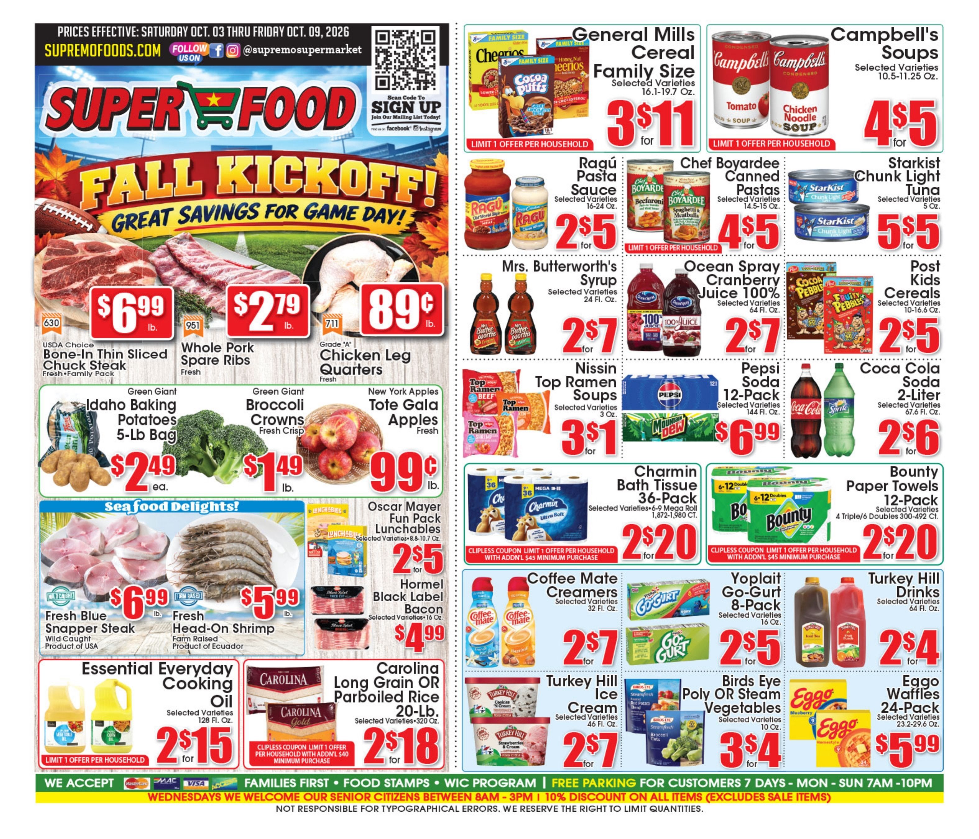 Supremo Food Markets (Trenton, NJ) Weekly Ad October 3 - 9, 2026
