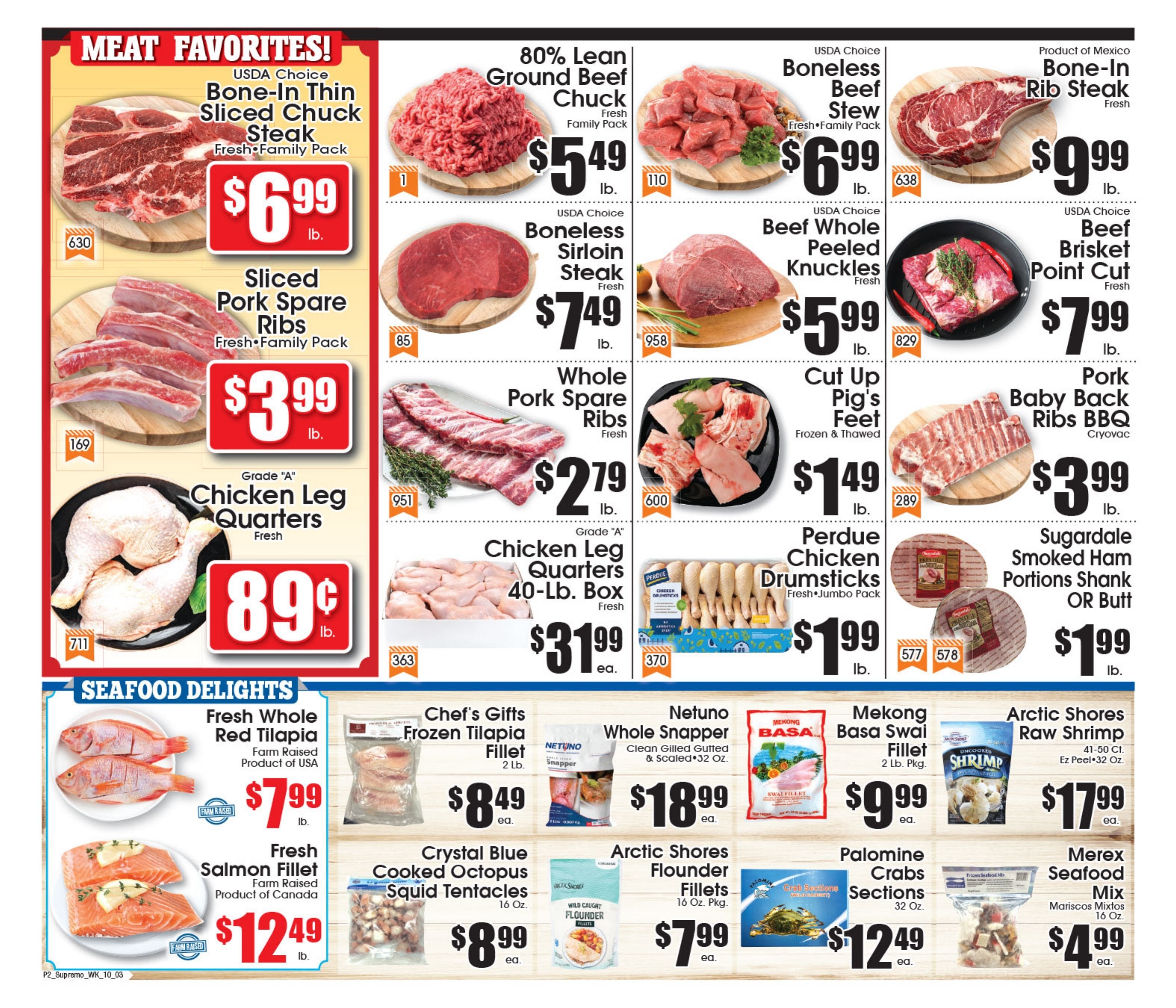 Supremo Food Markets Weekly Ad October 3 - 9, 2026