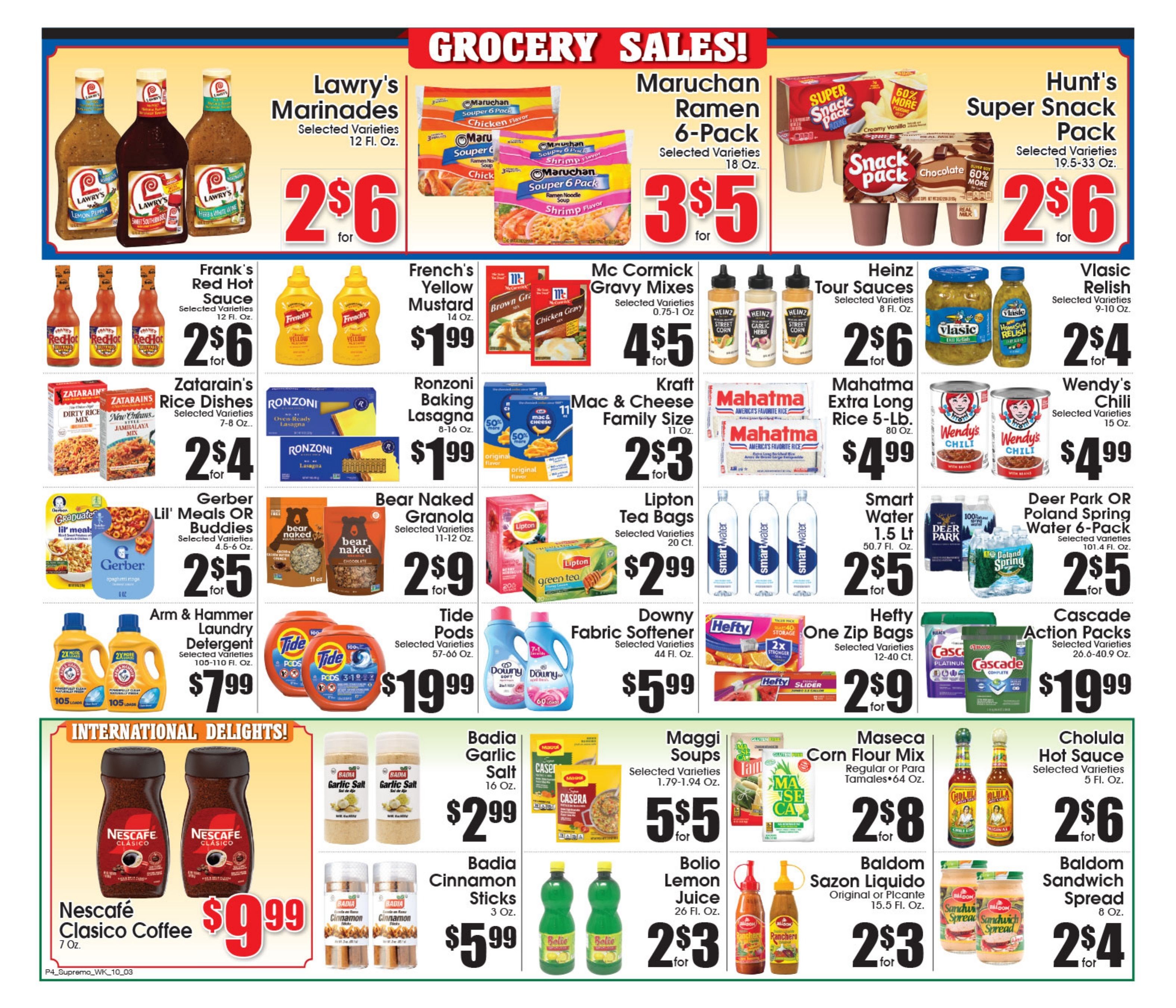 Supremo Food Markets Weekly Ad October 3 - 9, 2026
