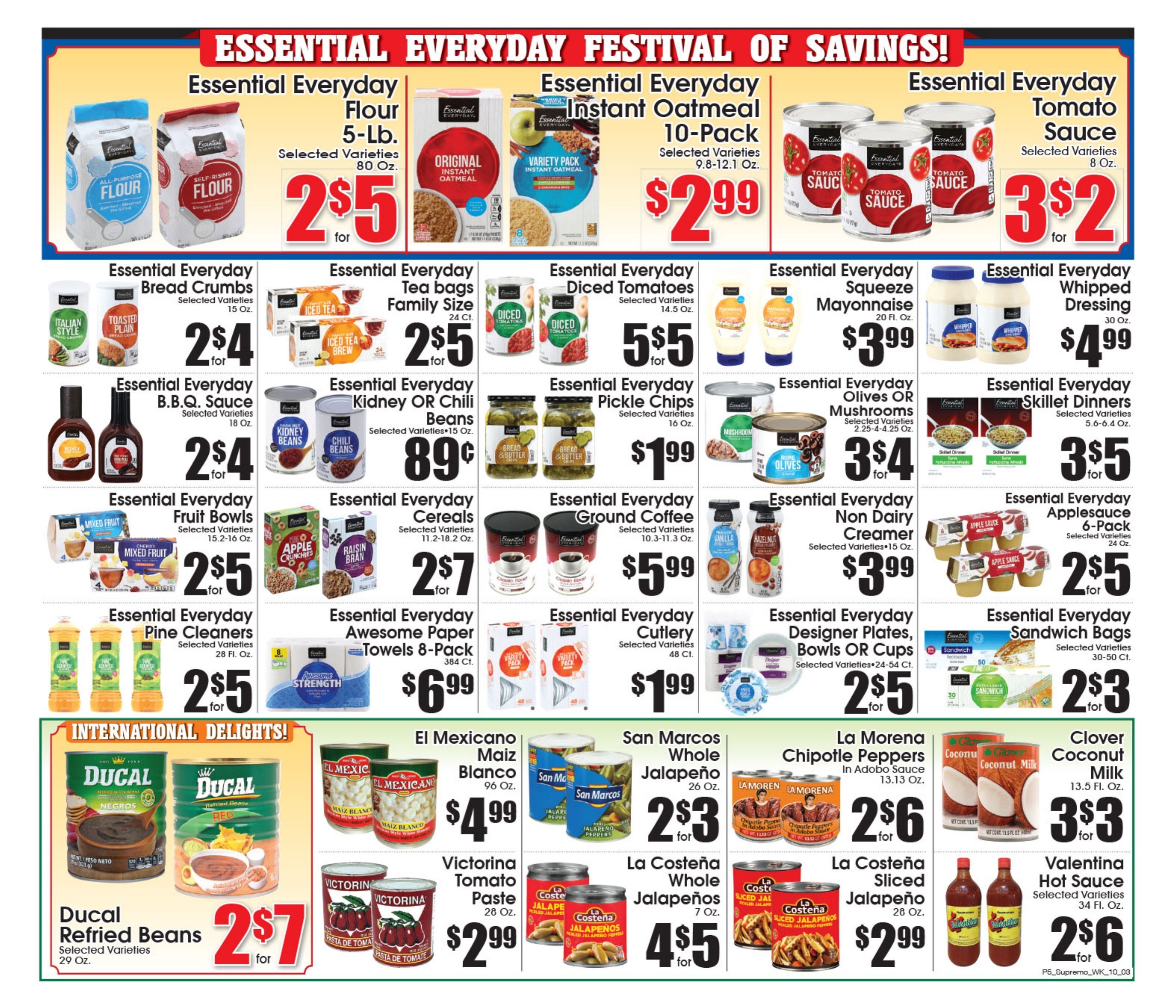 Supremo Food Markets Weekly Ad October 3 - 9, 2026
