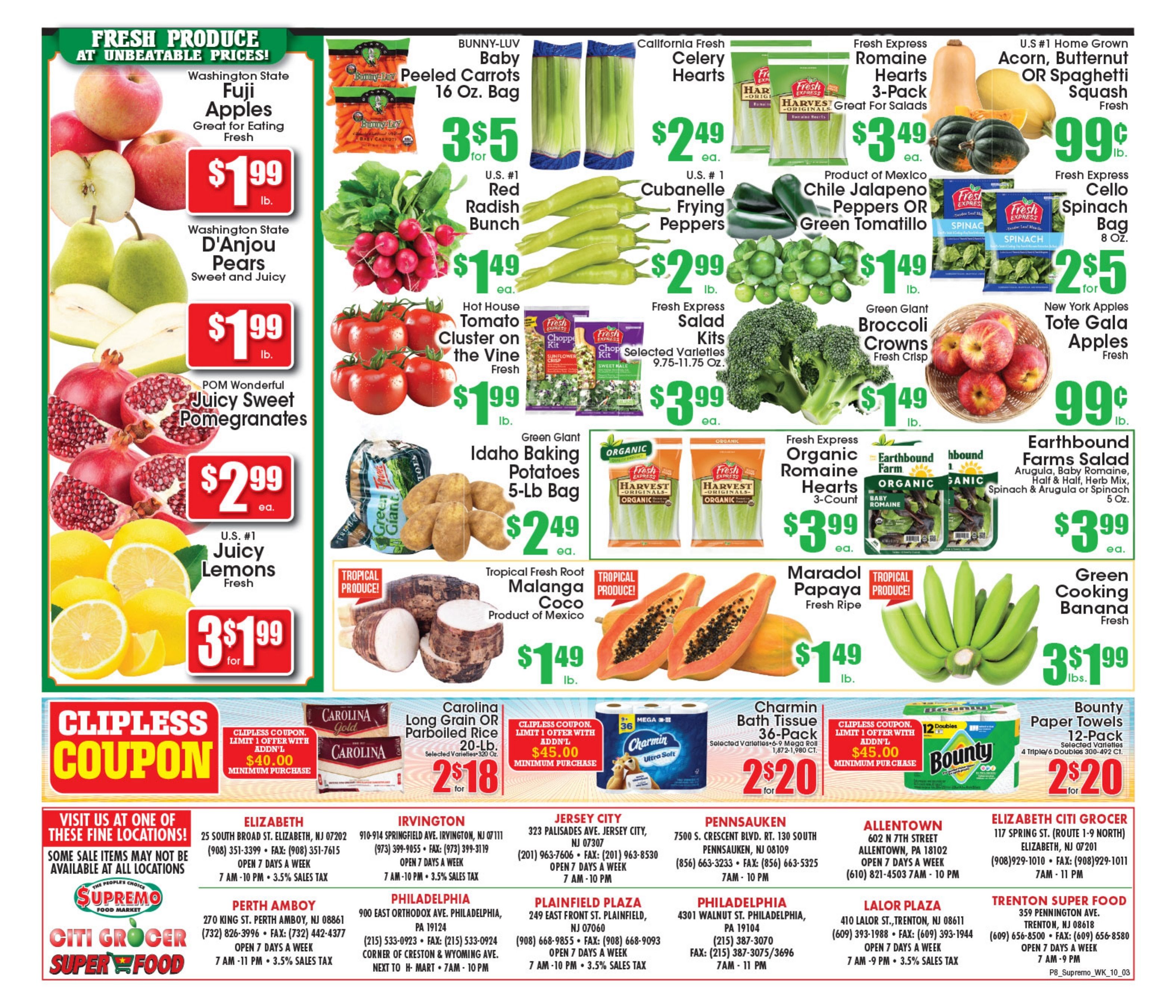 Supremo Food Markets Weekly Ad October 3 - 9, 2026