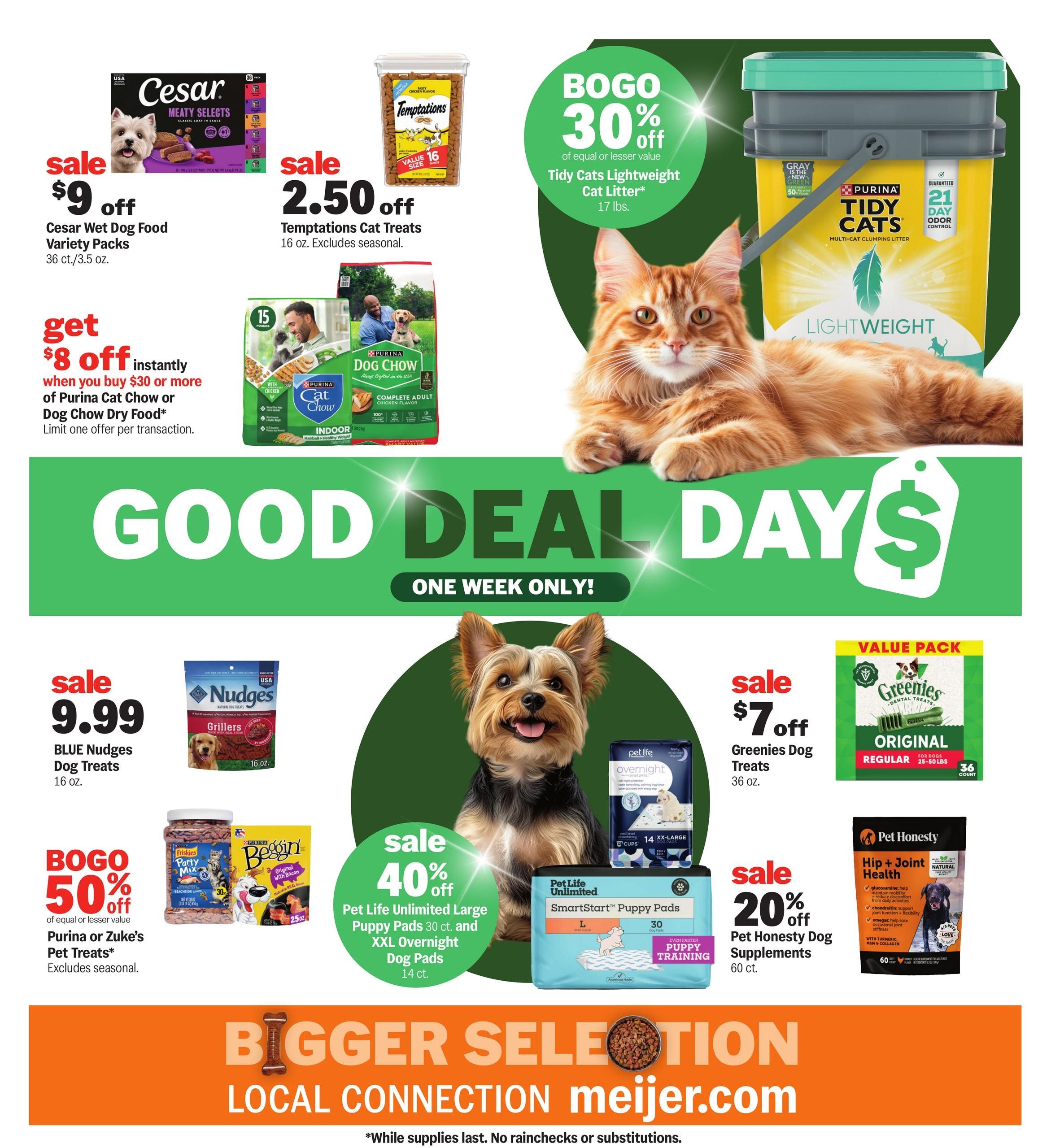 Meijer (Chicago Area, IL) good deal days. one week only! Weekly Ad October 7 - 13, 2026