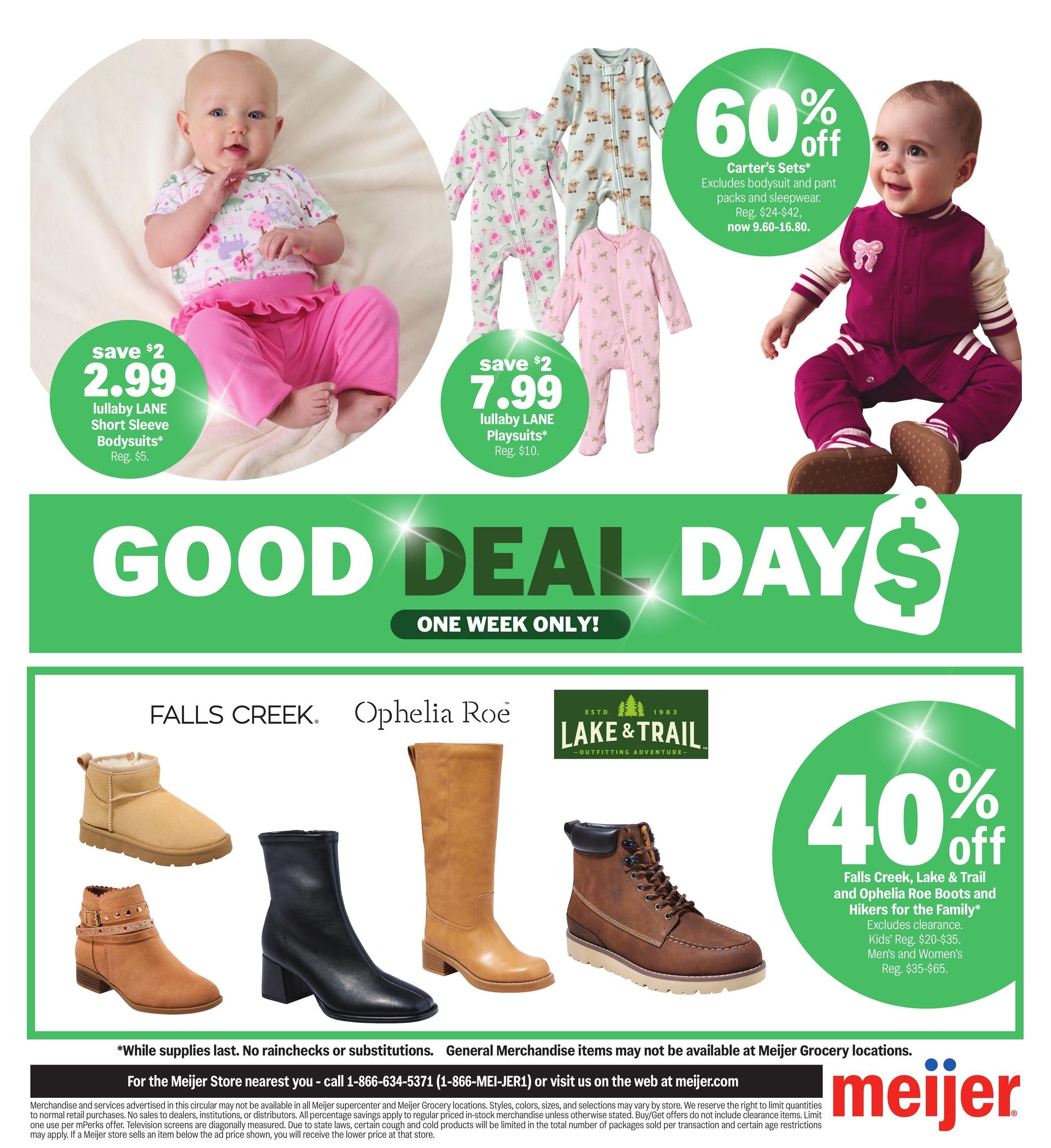 Meijer (Indianapolis Area, IN) good deal days. one week only! Weekly Ad October 7 - 13, 2026