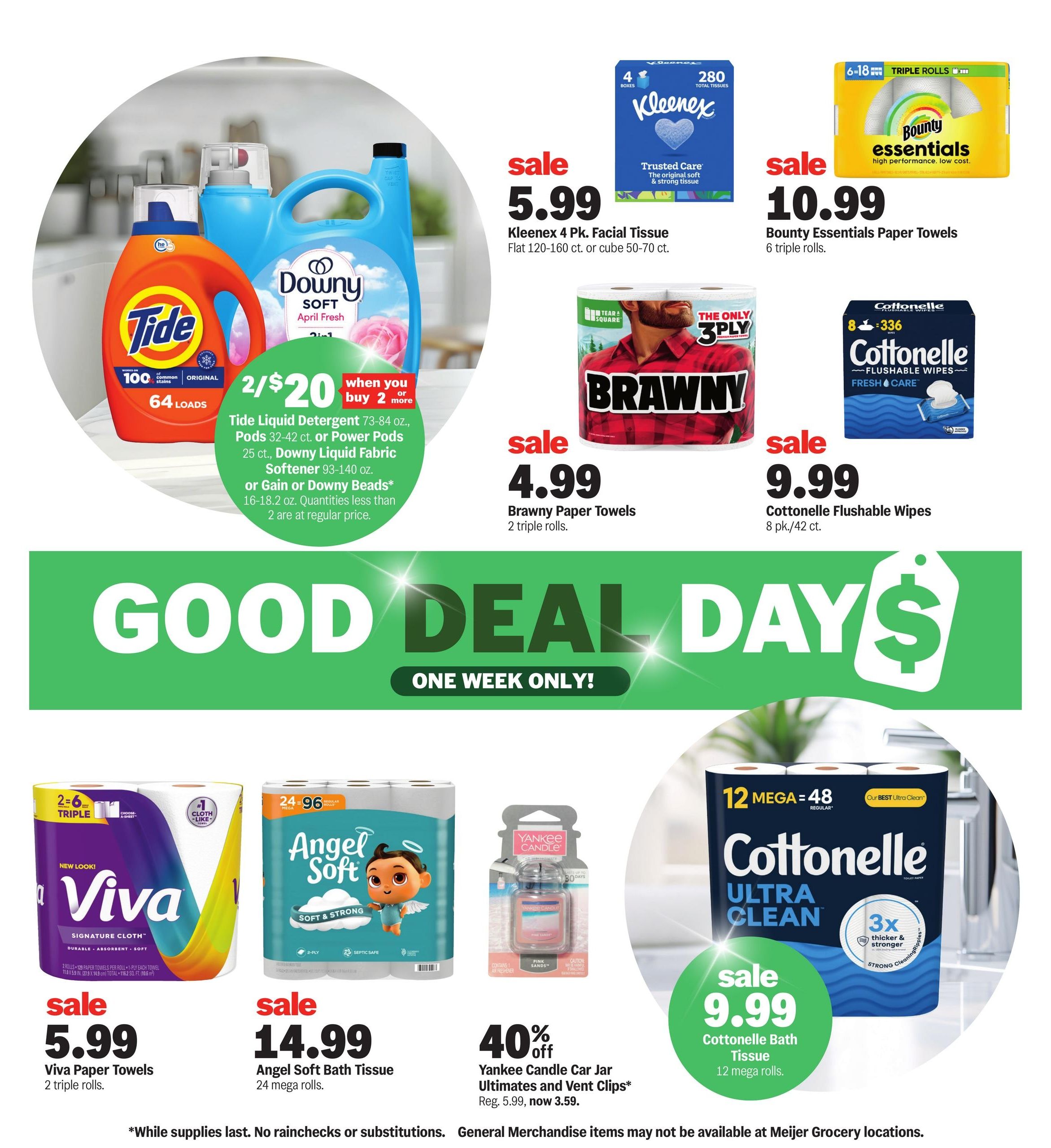 Meijer (Carmel Area, IN) good deal days. one week only! Weekly Ad October 7 - 13, 2026