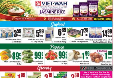 Viet Wah Supermarket Weekly Ad October 2 - 8, 2026