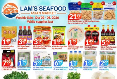 Lam's Seafood Market Weekly Ad October 2 - 8, 2026