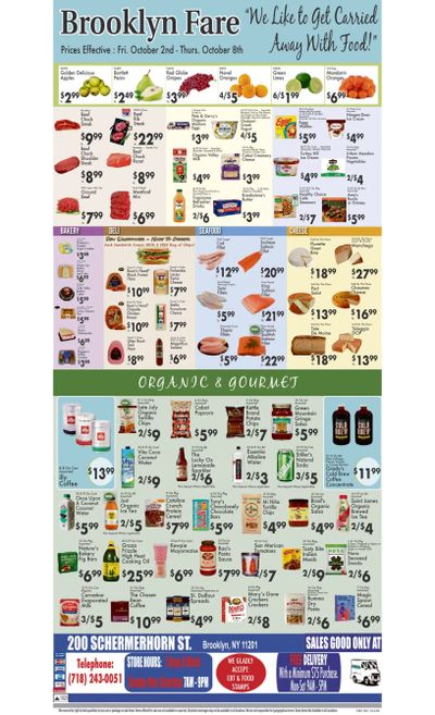 Brooklyn Fare Weekly Ad October 2 - 8, 2026