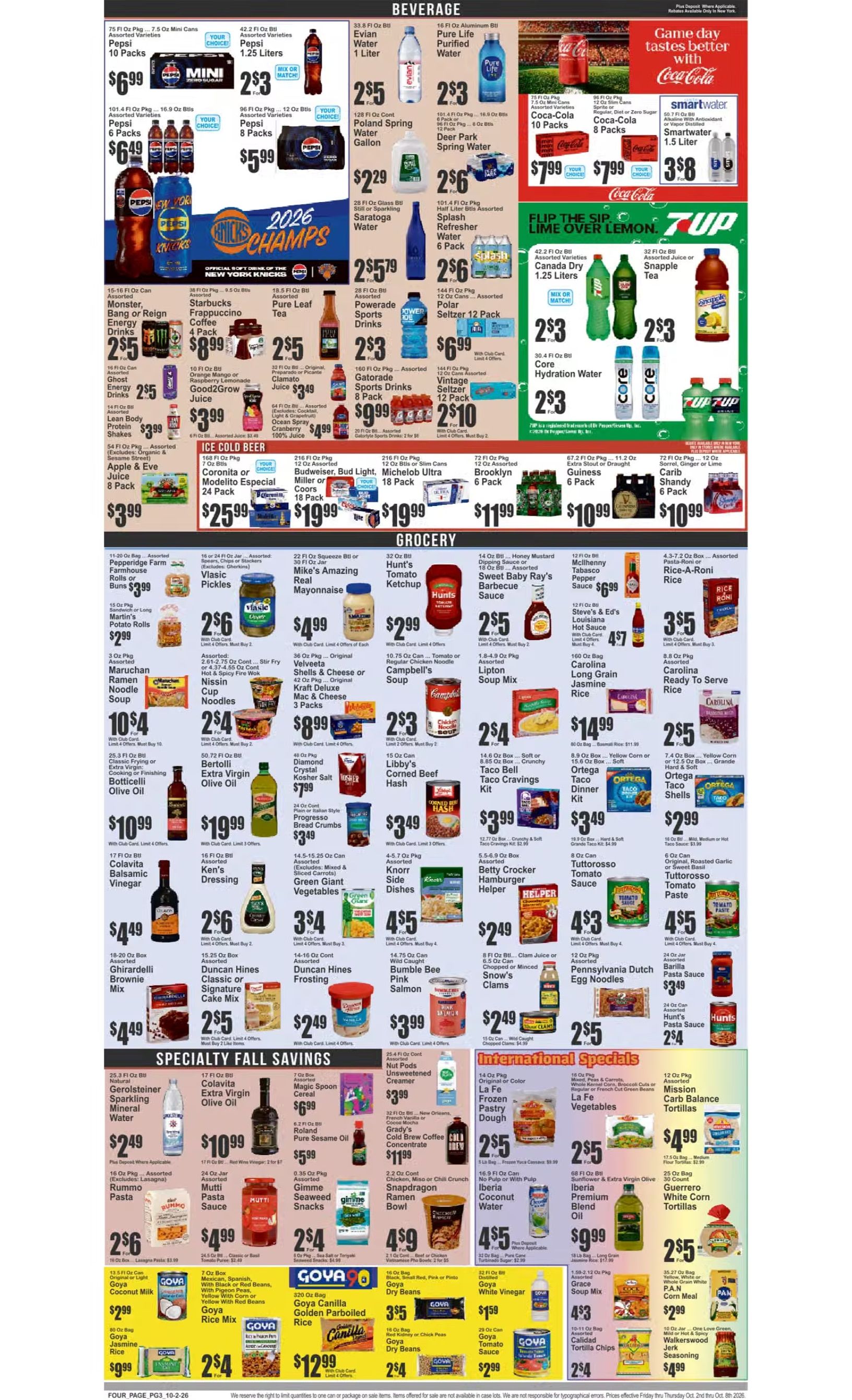 Brooklyn Fare Weekly Ad October 2 - 8, 2026