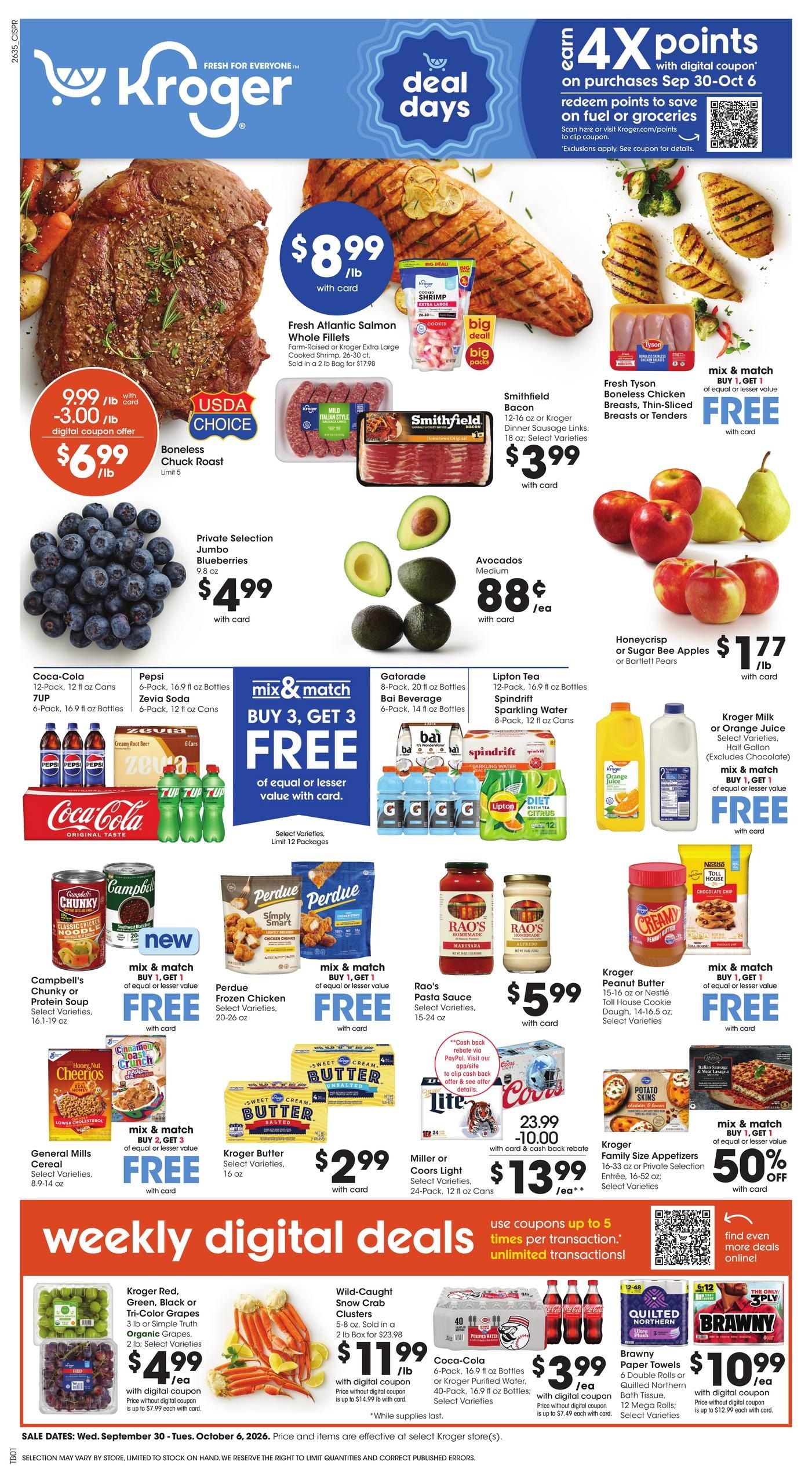 Kroger Weekly Ad September 30 - October 6, 2026