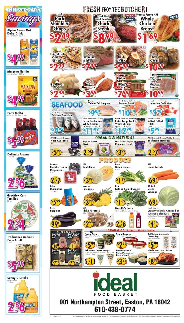 Ideal Food Basket (Easton, PA) Weekly Ad October 2 - 8, 2026