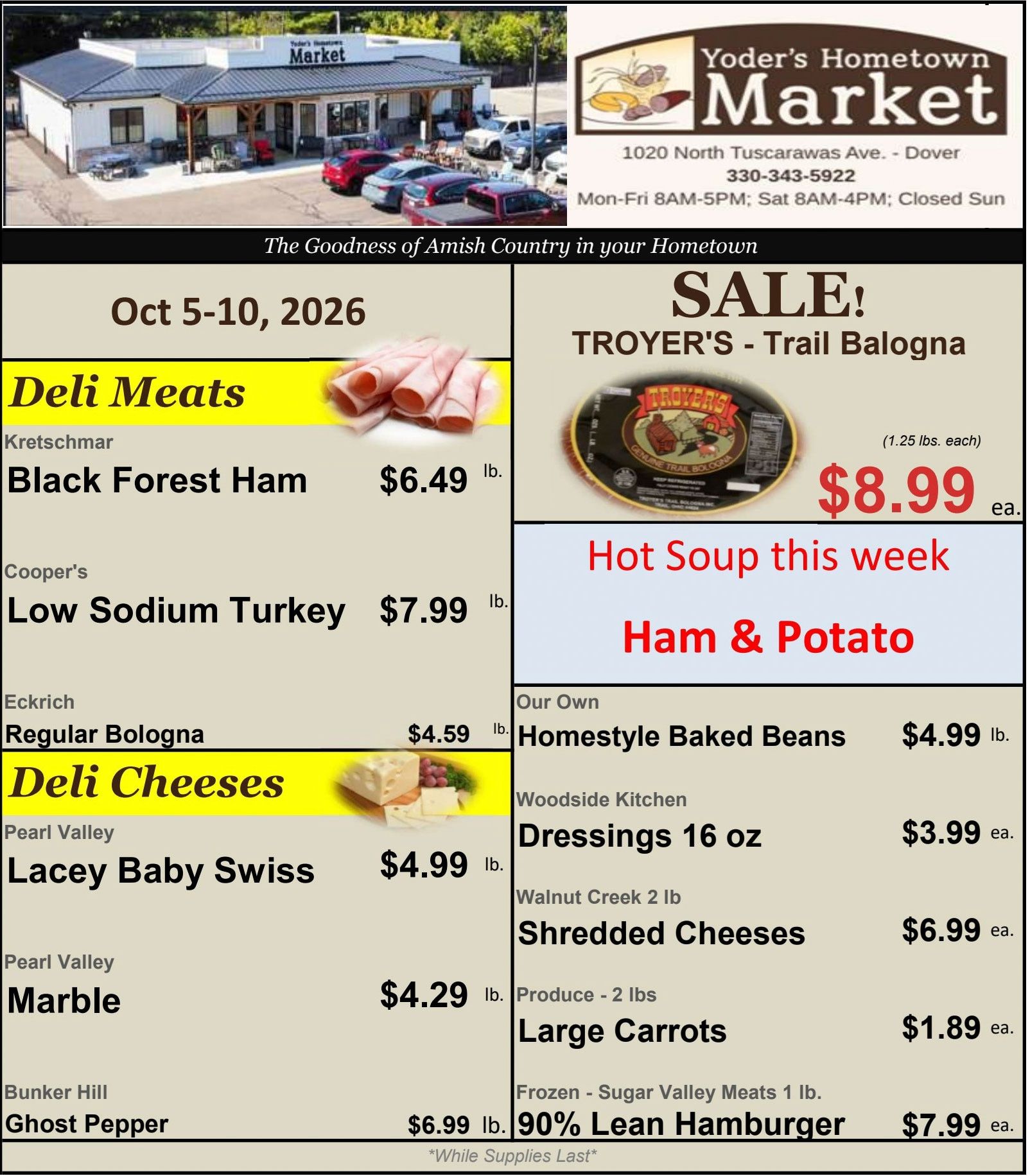 Yoder's Hometown Market Weekly Ad October 5 - 10, 2026