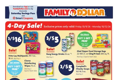 Family Dollar (Andalusia Area, AL) Weekly Ad October 4 - 12, 2026