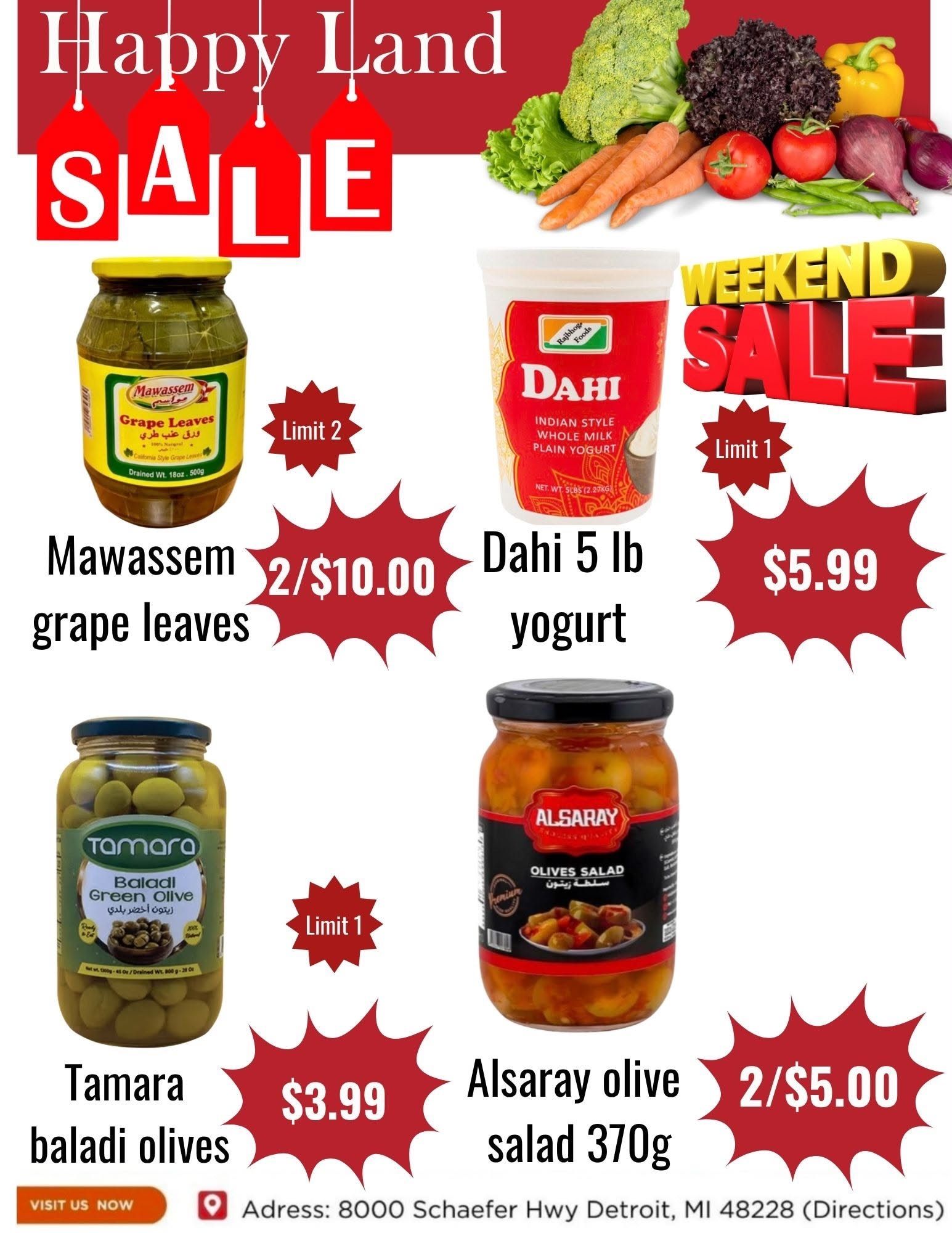 Happy Land Market (8000 Schaefer Highway, Detroit, MI) Weekly Ad October 3 - 3, 2026