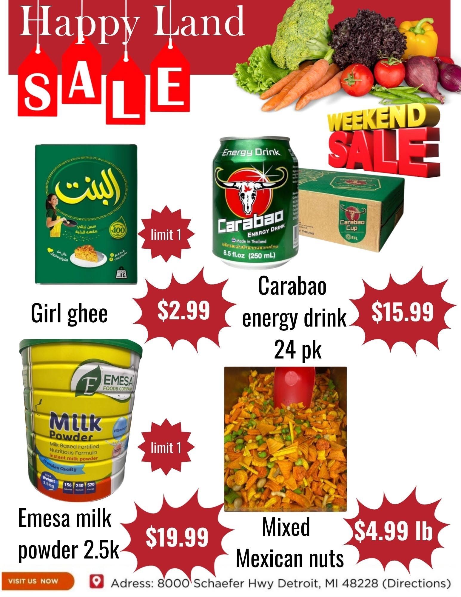 Happy Land Market (8000 Schaefer Highway, Detroit, MI) Weekly Ad October 3 - 3, 2026