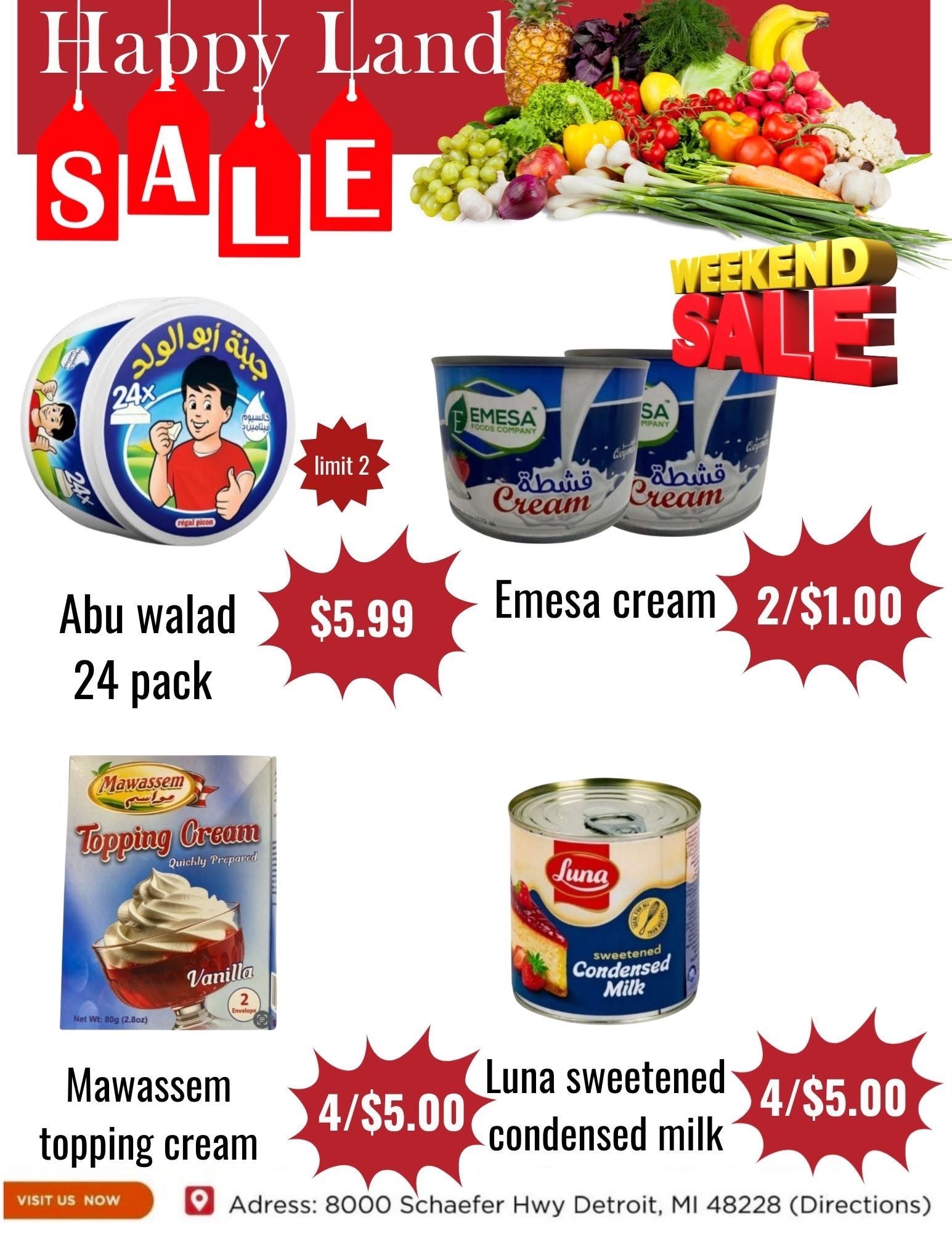 Happy Land Market (8000 Schaefer Highway, Detroit, MI) Weekly Ad October 3 - 3, 2026