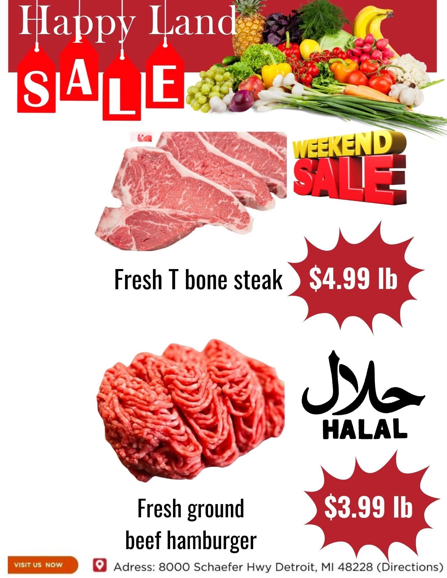 Happy Land Market (8000 Schaefer Highway, Detroit, MI) Weekly Ad October 3 - 3, 2026