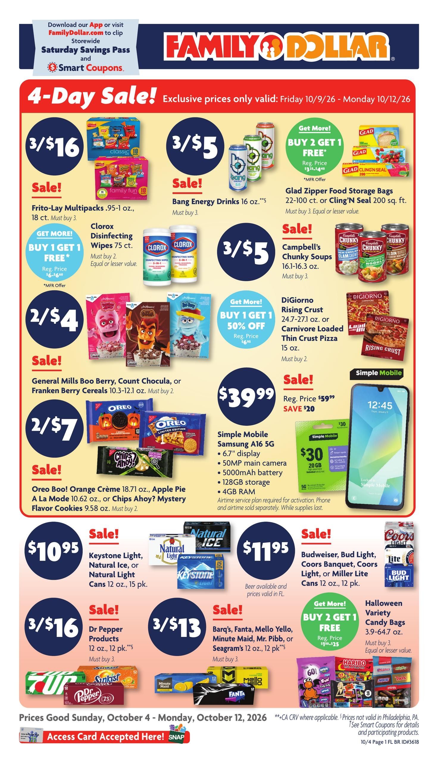 Family Dollar (Brewton Area, AL) Weekly Ad October 4 - 12, 2026
