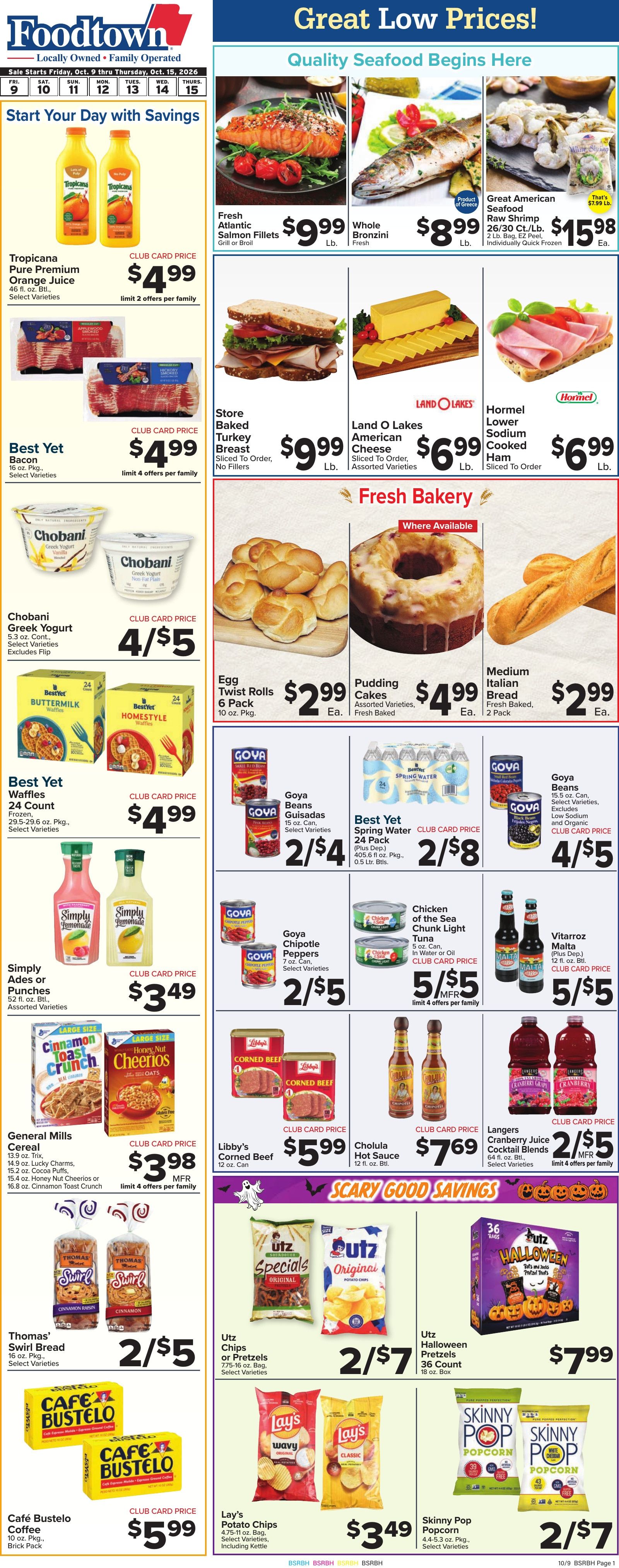 Foodtown Weekly Ad October 9 - 15, 2026