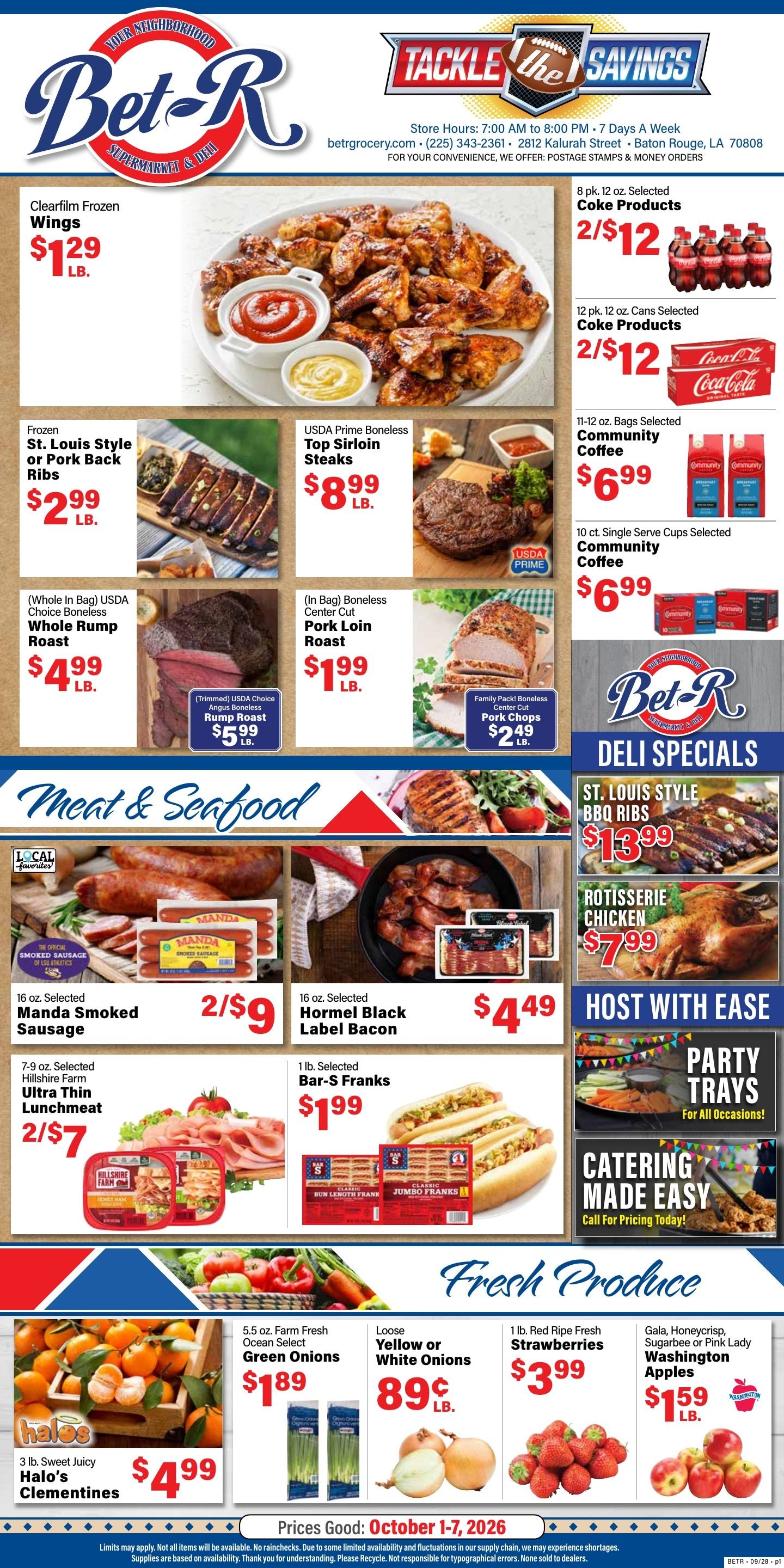 Bet-R Store Weekly Ad October 1 - 7, 2026