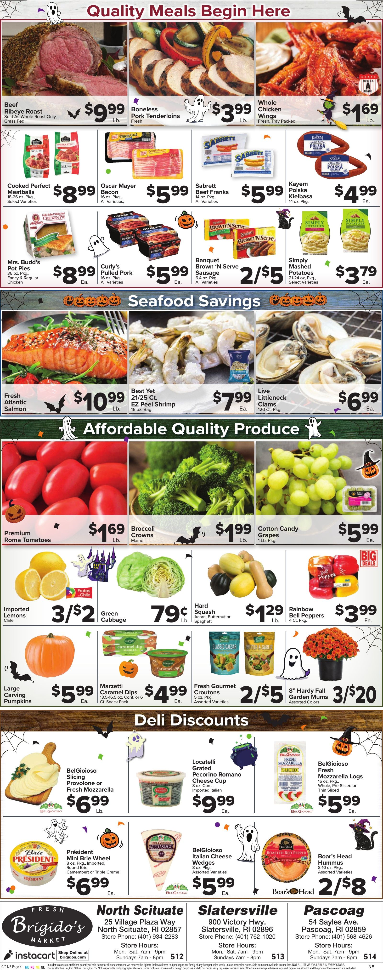 Brigido's Fresh Market Weekly Ad October 9 - 15, 2026